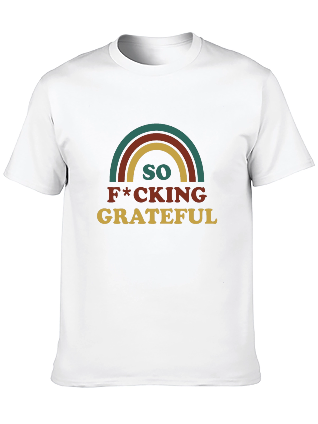 So Grateful Tee - Retro Rainbow Graphic T-Shirt