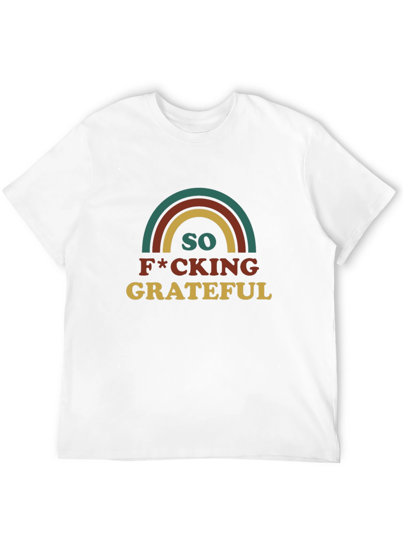 So Grateful Tee - Retro Rainbow Graphic T-Shirt