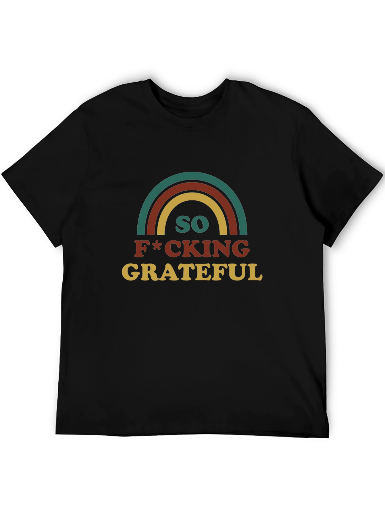 So Grateful Tee - Retro Rainbow Graphic T-Shirt