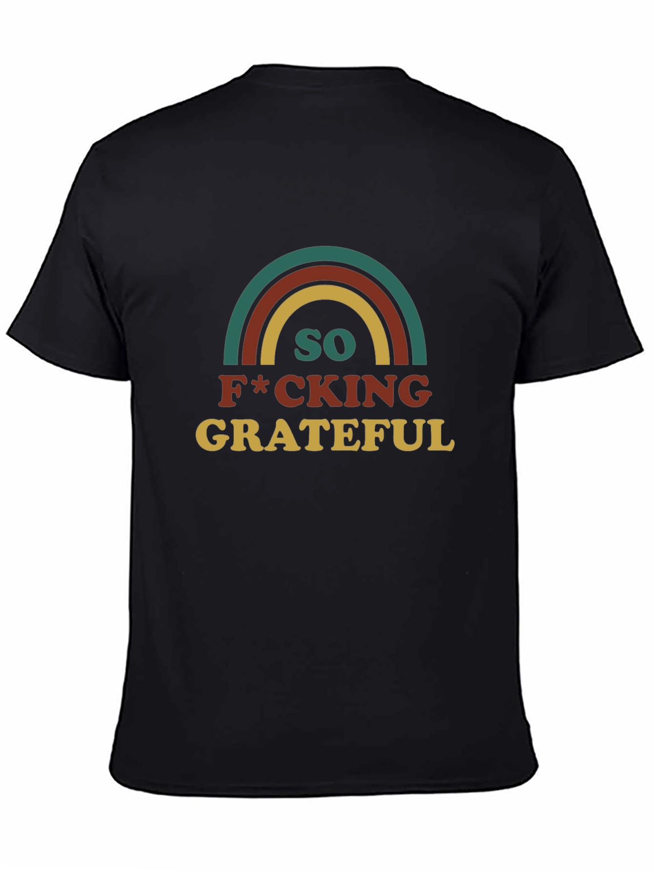 So Grateful Tee - Retro Rainbow Graphic T-Shirt