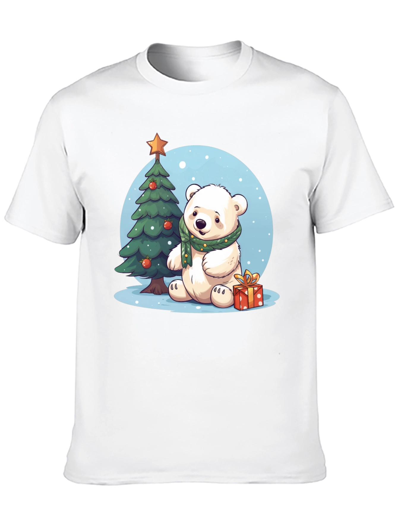 Festive Polar Bear T-Shirt - Holiday Edition