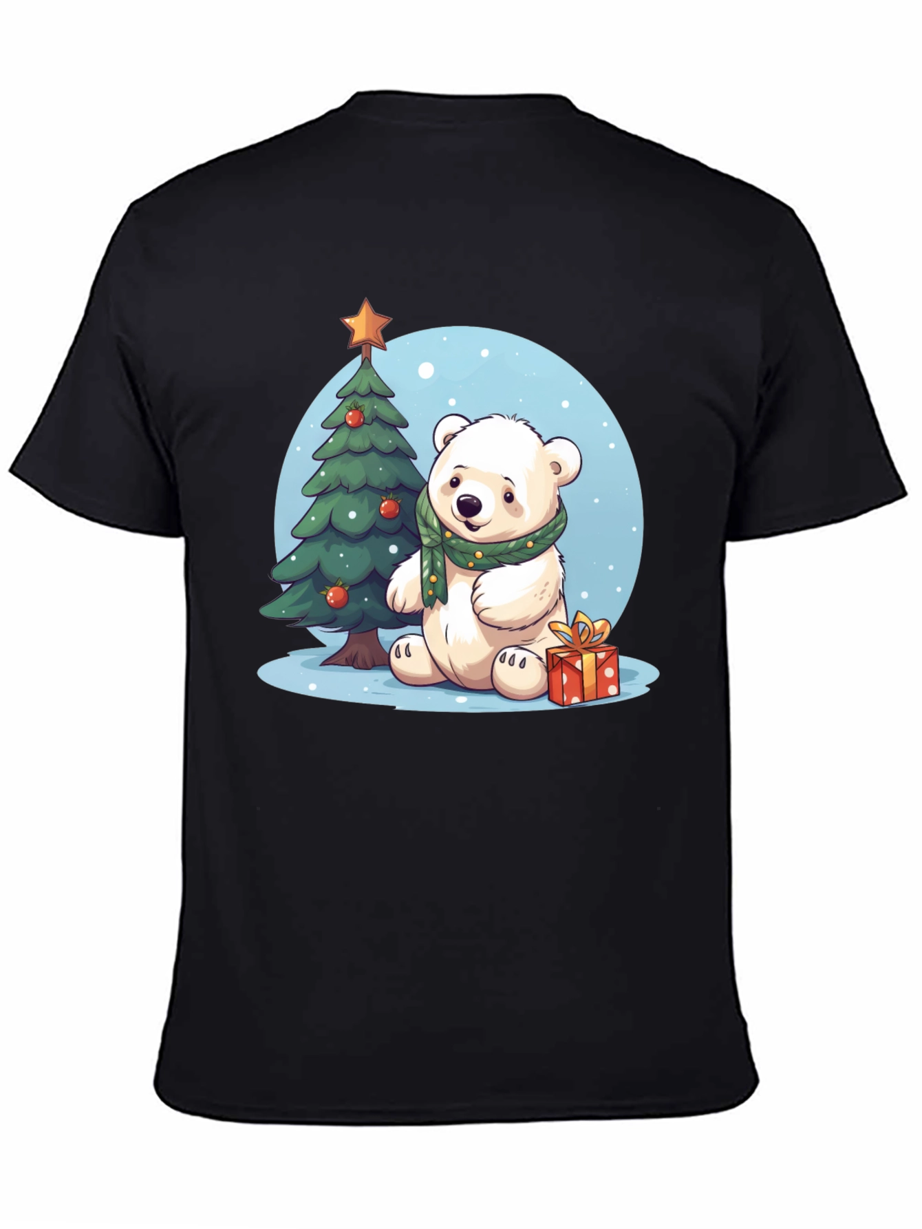 Festive Polar Bear T-Shirt - Holiday Edition