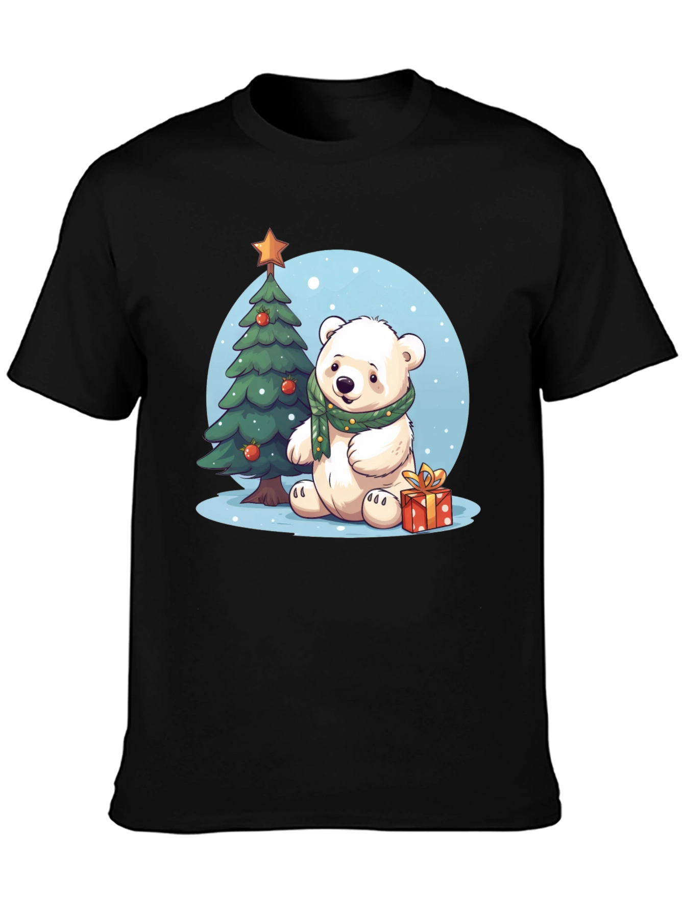 Festive Polar Bear T-Shirt - Holiday Edition