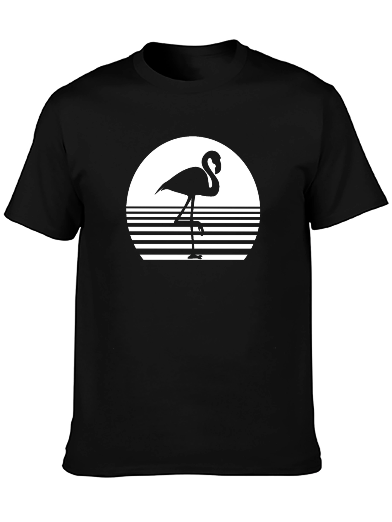 Retro Flamingo T-Shirt - Sunset Design