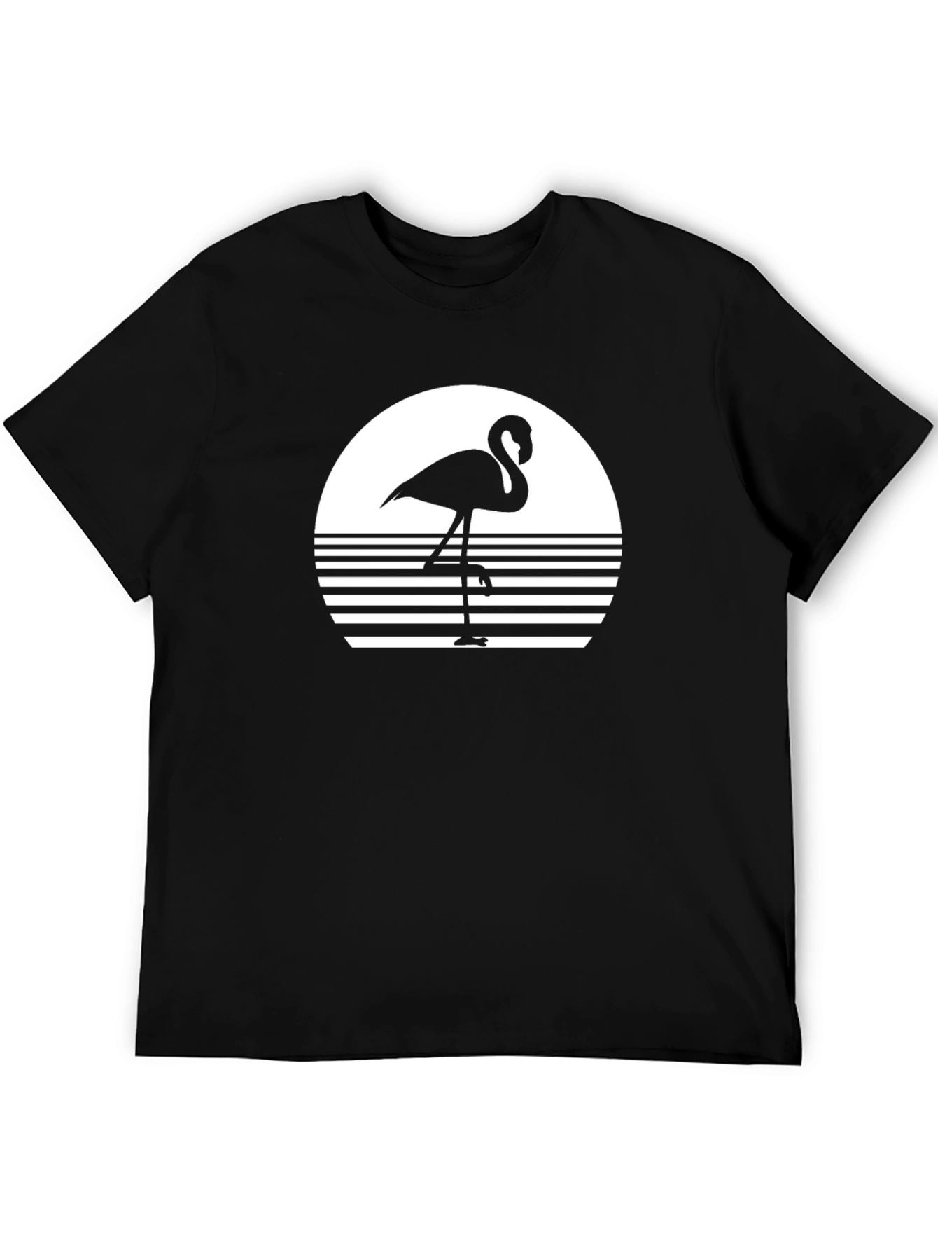 Retro Flamingo T-Shirt - Sunset Design