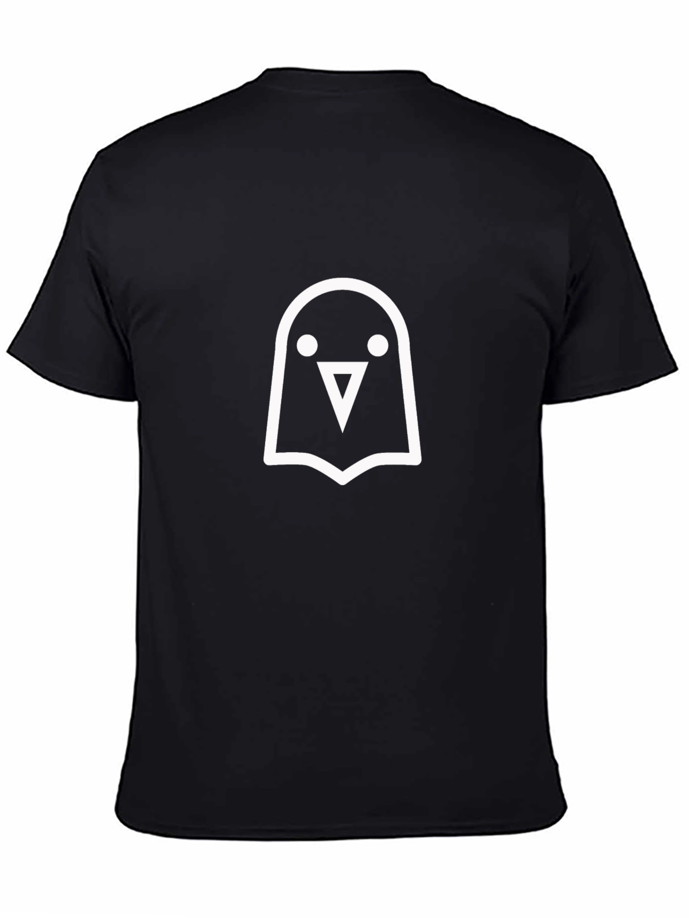 Minimalist Penguin Graphic Black T-Shirt