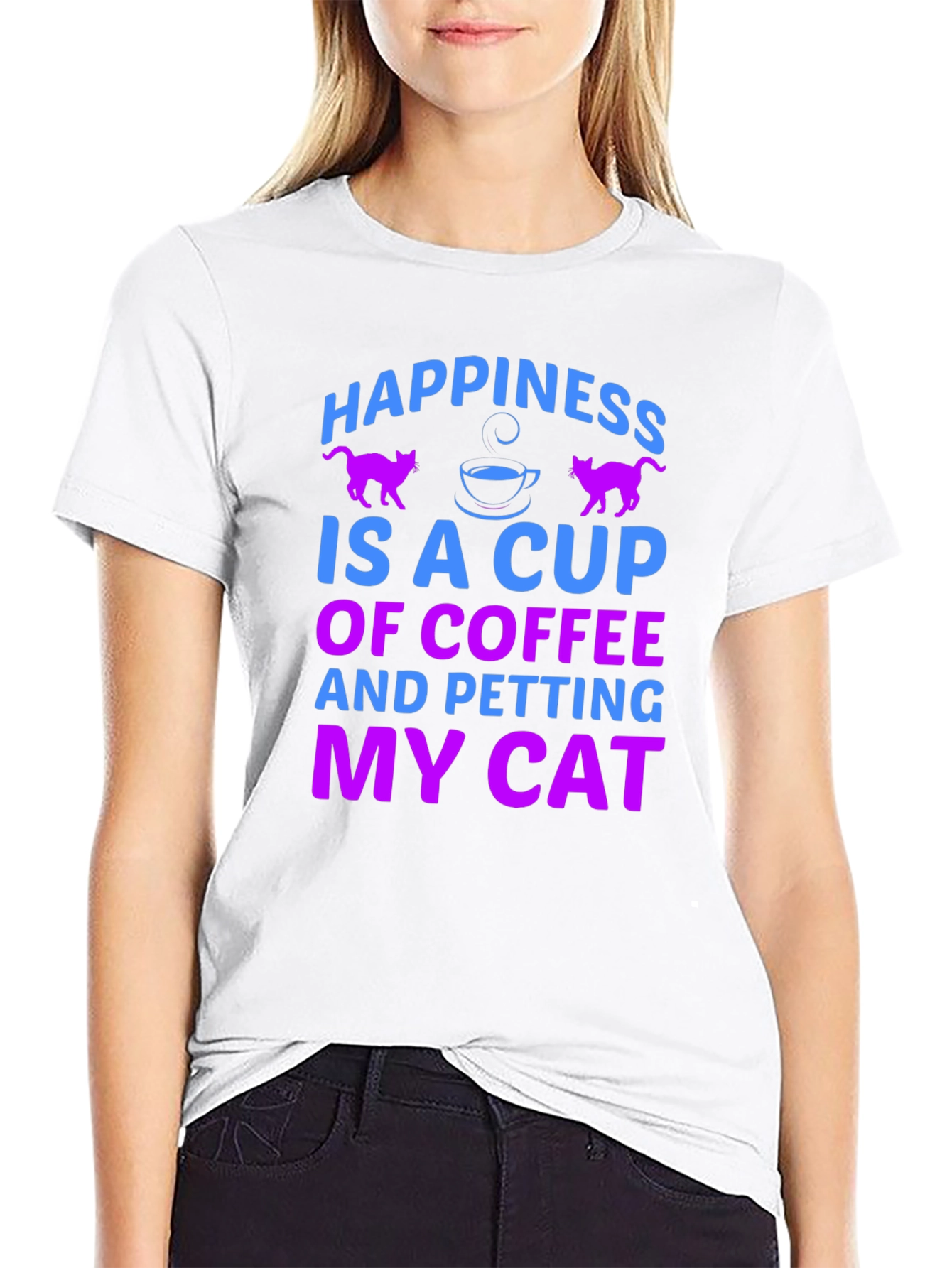 Happiness is Coffee & Cats T-Shirt