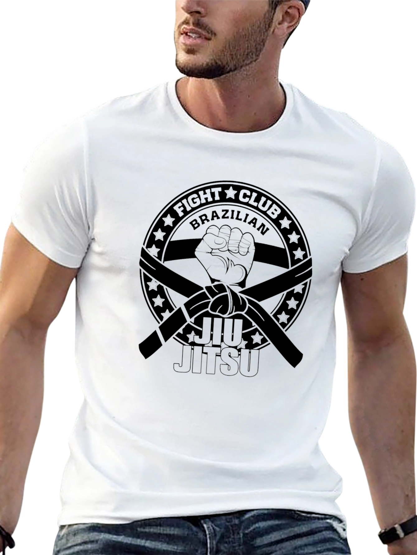 Brazilian Jiu Jitsu Fight Club Black T-Shirt
