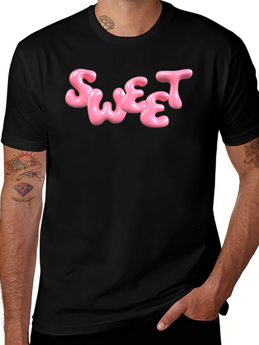 Sweet Bubble Letter Black T-Shirt