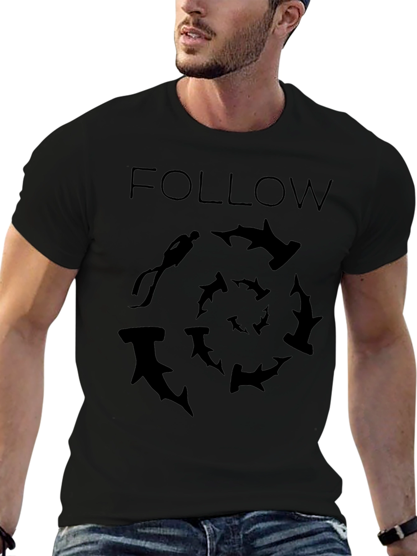 Hammerhead Shark Dive T-Shirt - Follow the Sharks!
