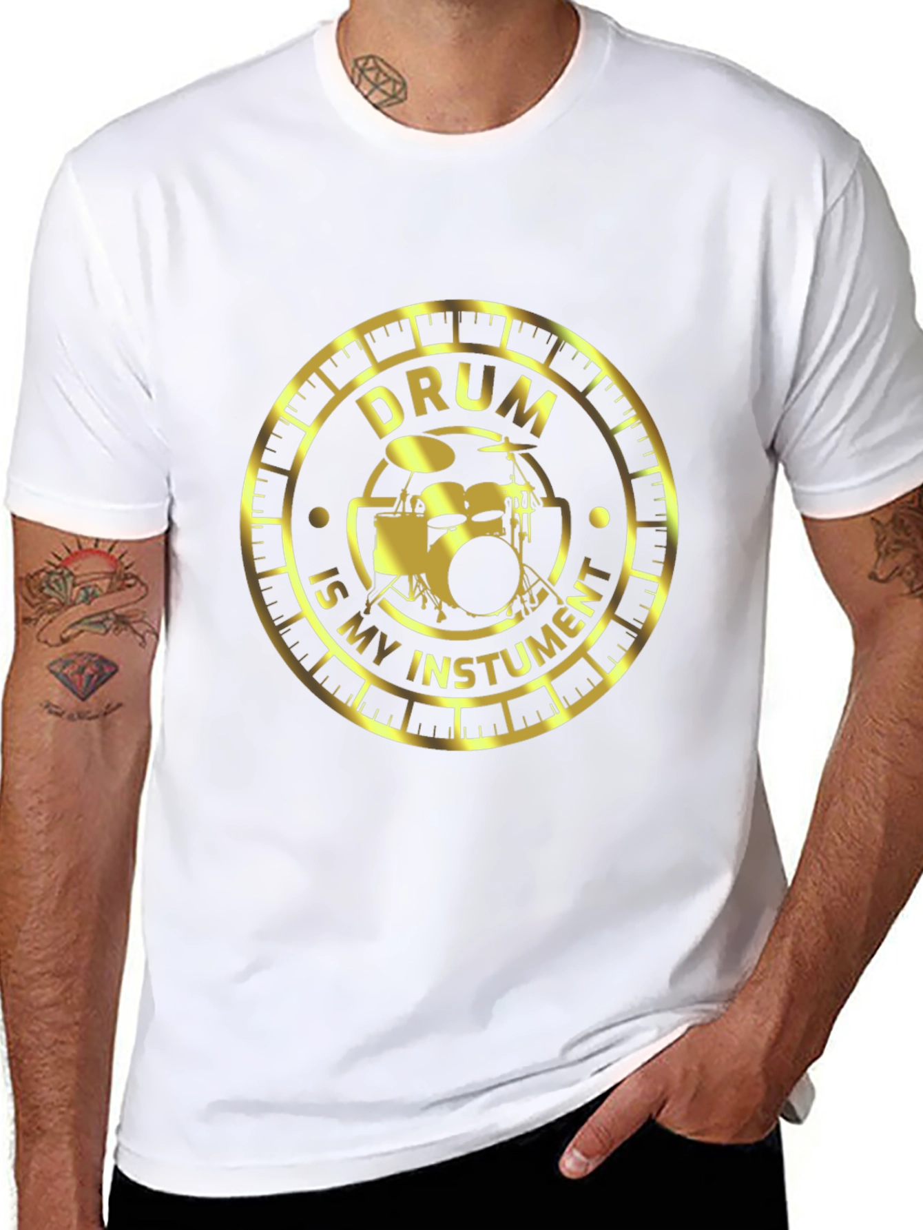 Drum Instrument T-Shirt - Musician Style