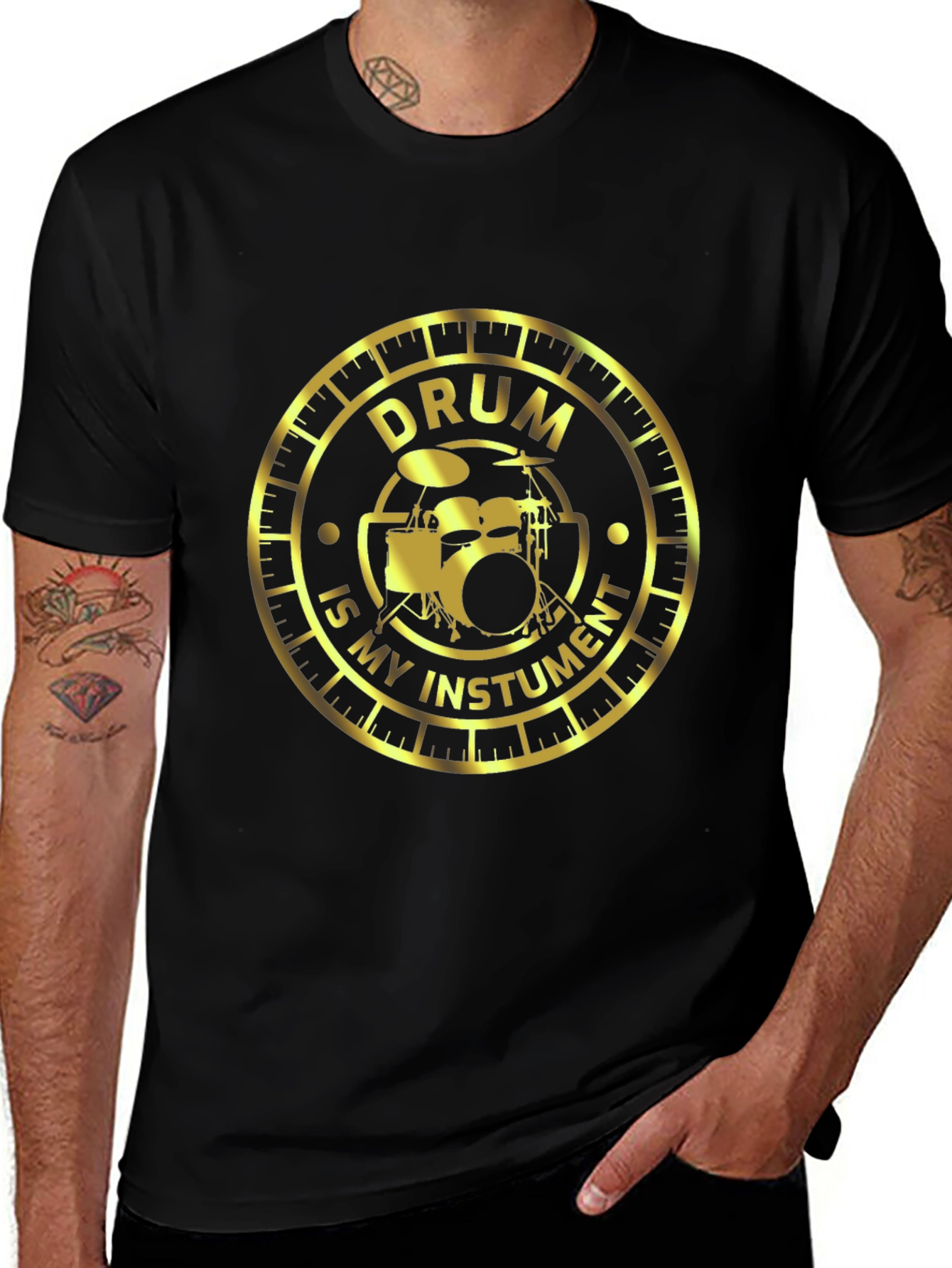 Drum Instrument T-Shirt - Musician Style
