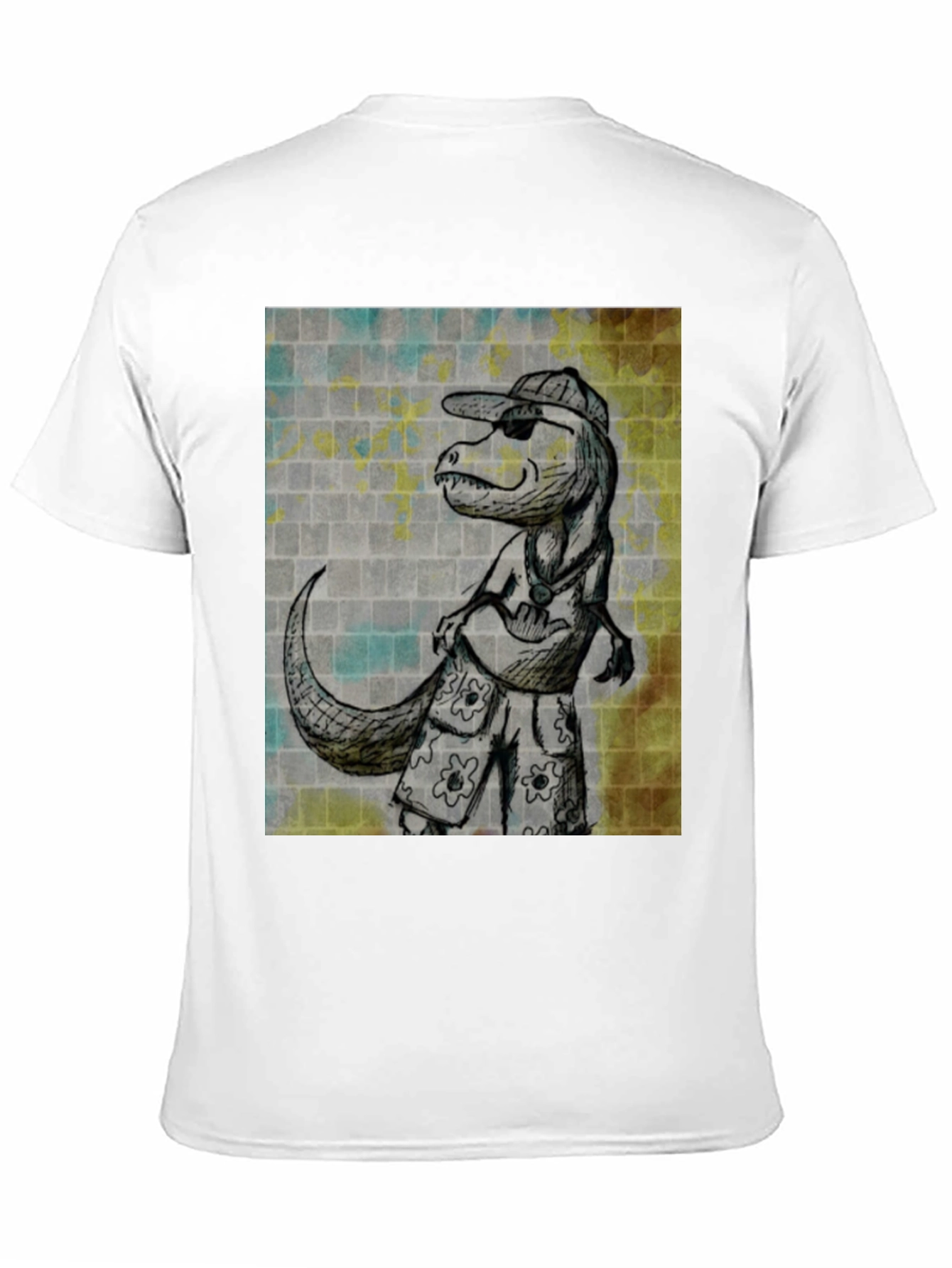 Cool Dinosaur Graphic T-Shirt - Black