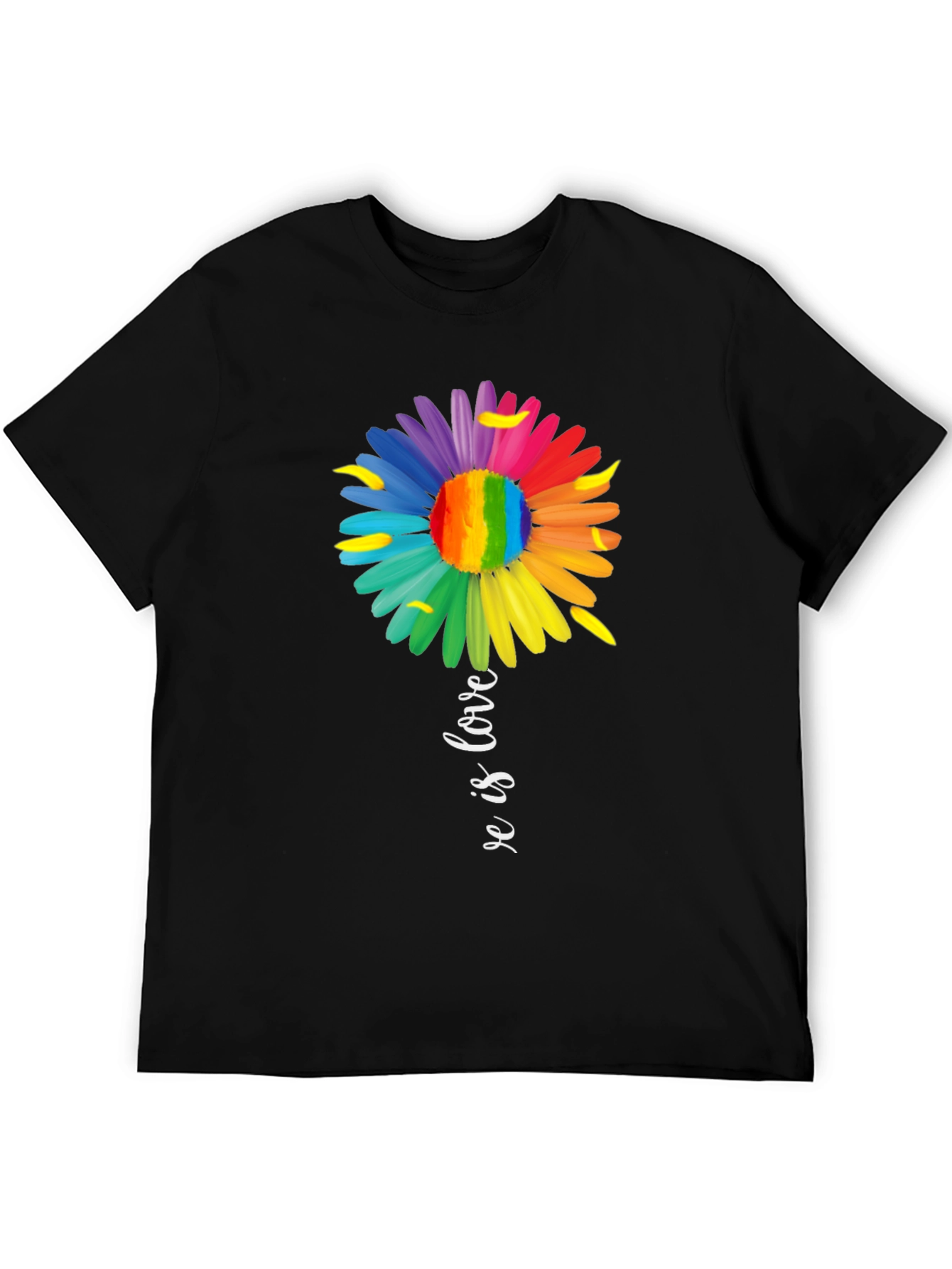 Love is Love Rainbow Flower Graphic Tee