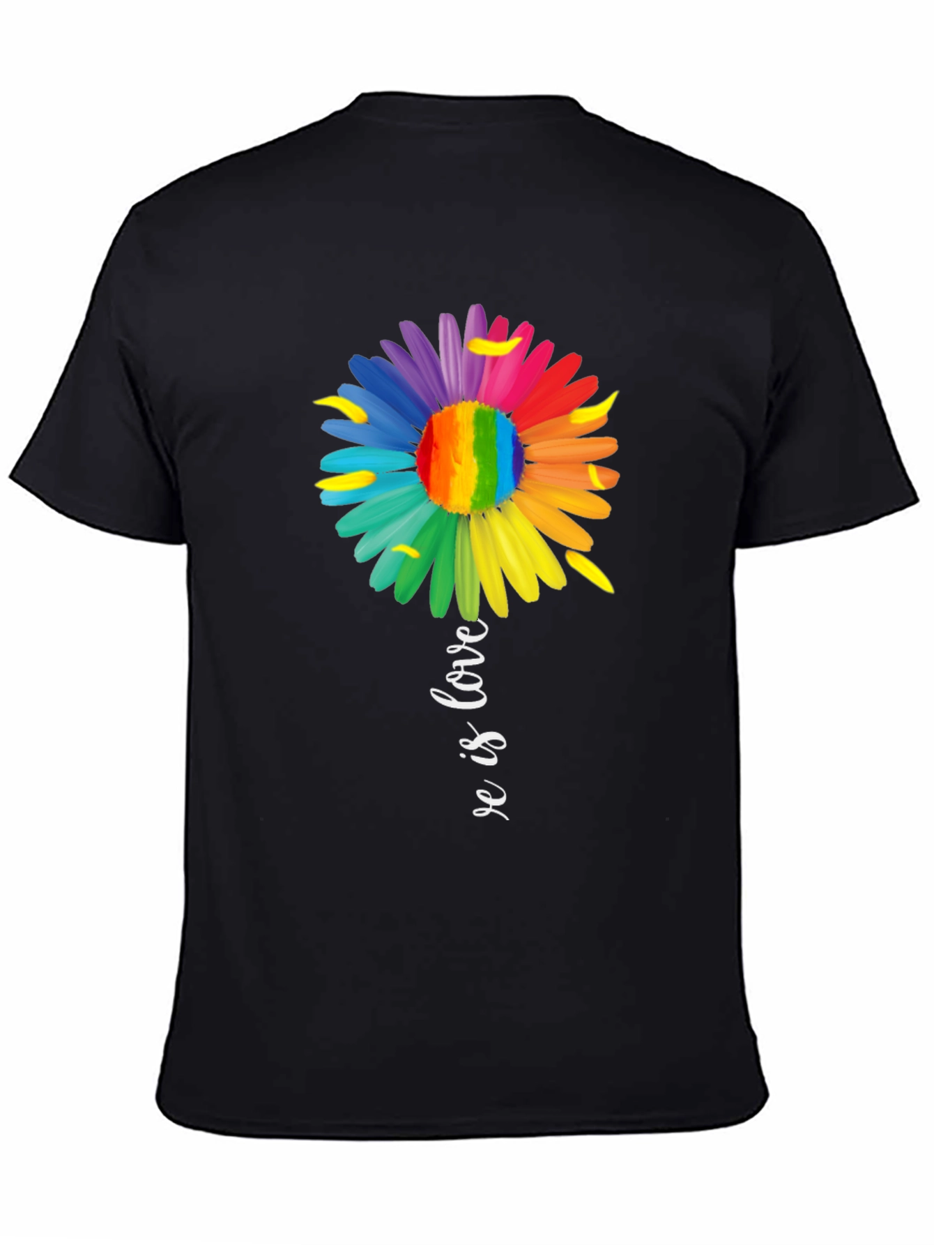 Love is Love Rainbow Flower Graphic Tee