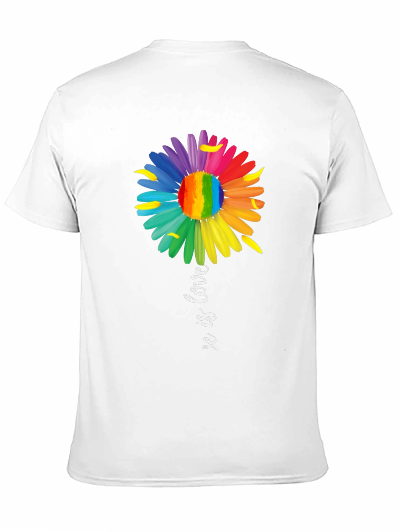 Love is Love Rainbow Flower Graphic Tee