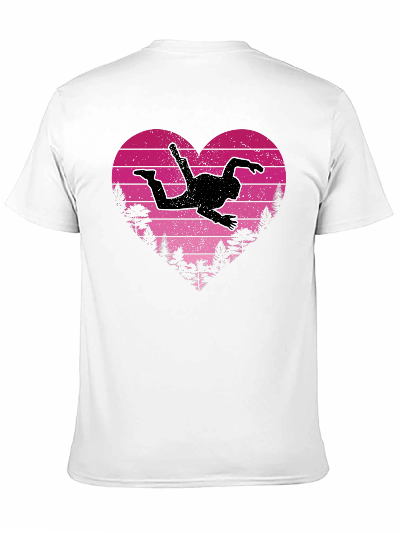 Skydiving Heart Graphic T-Shirt