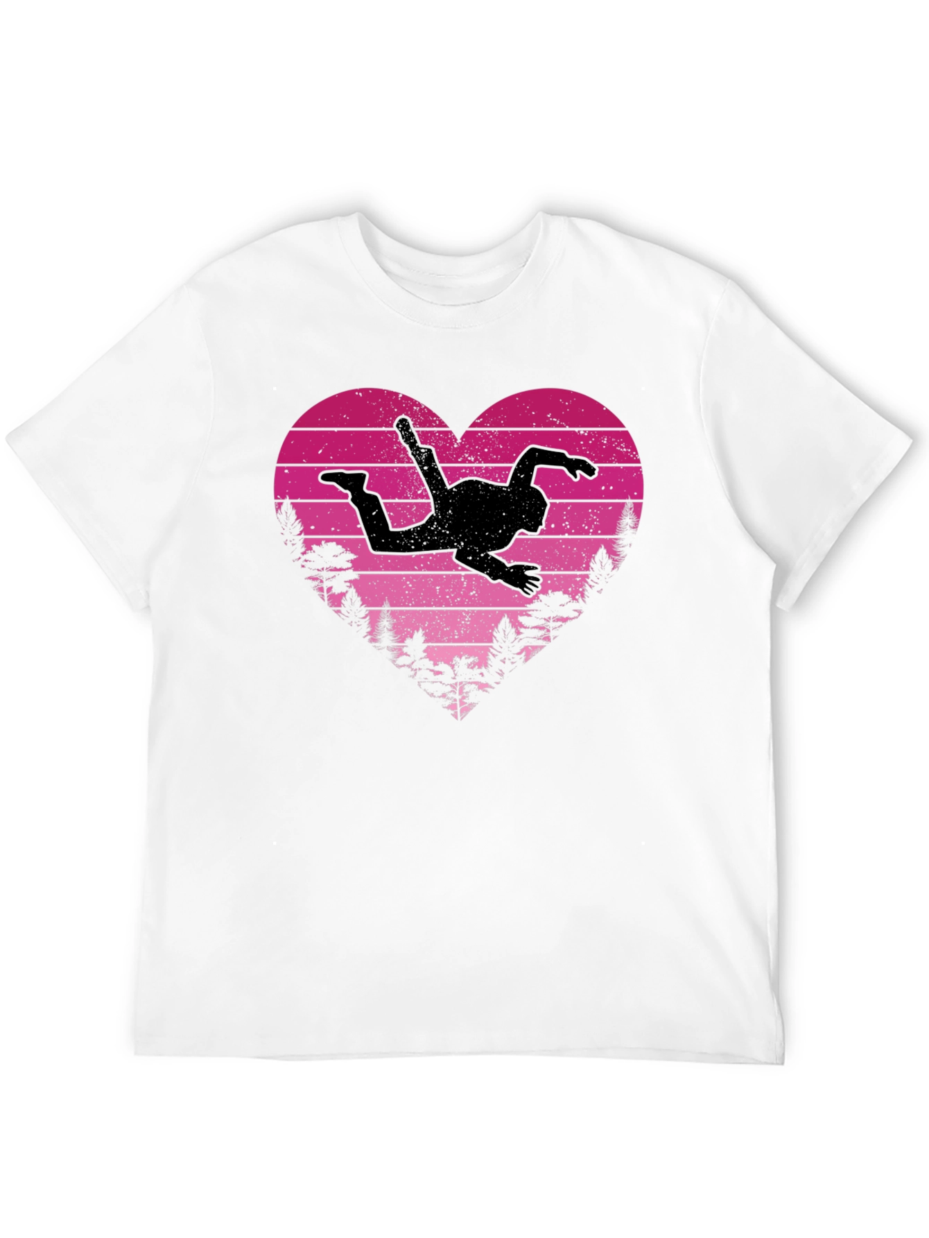 Skydiving Heart Graphic T-Shirt