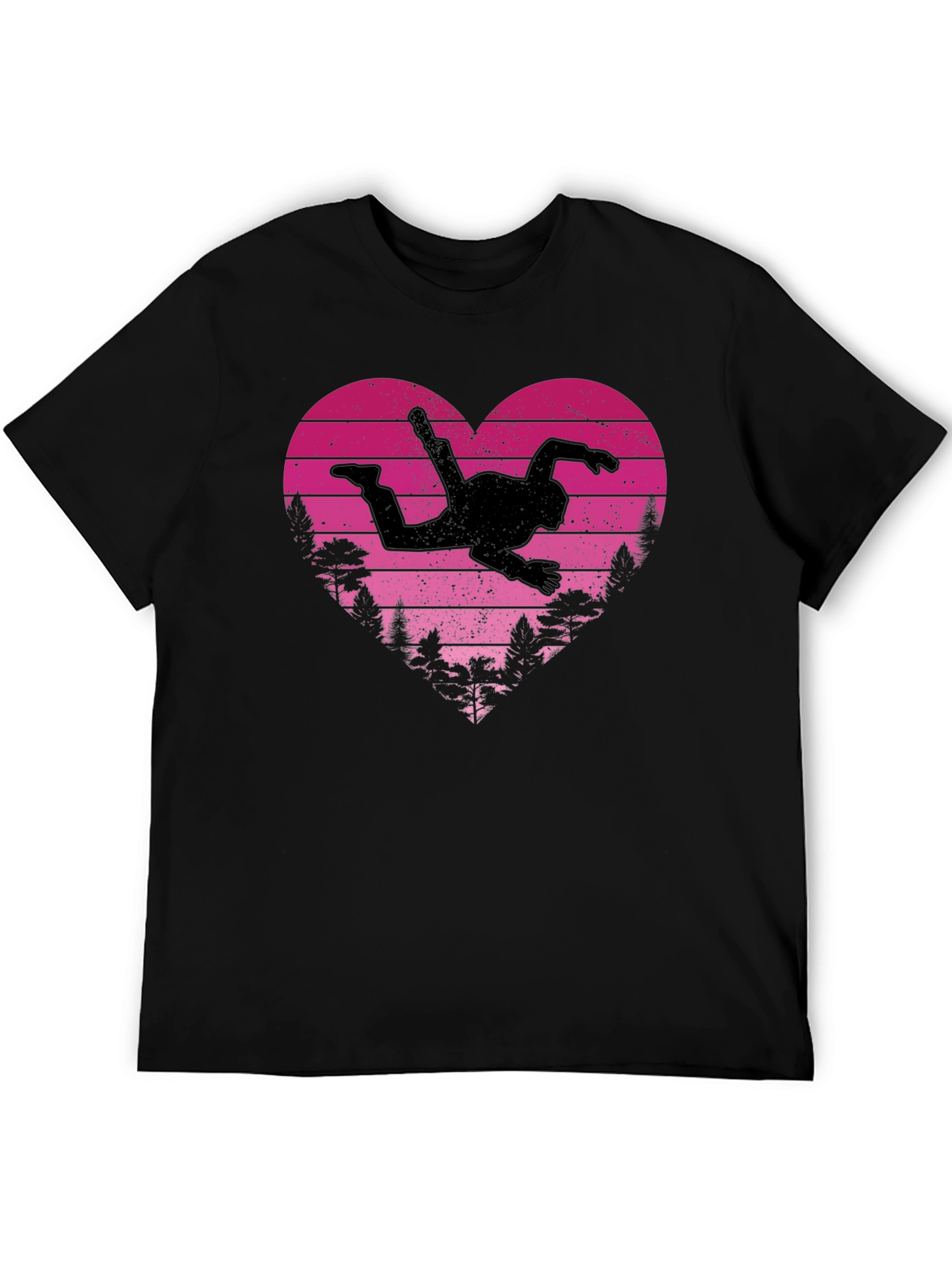Skydiving Heart Graphic T-Shirt
