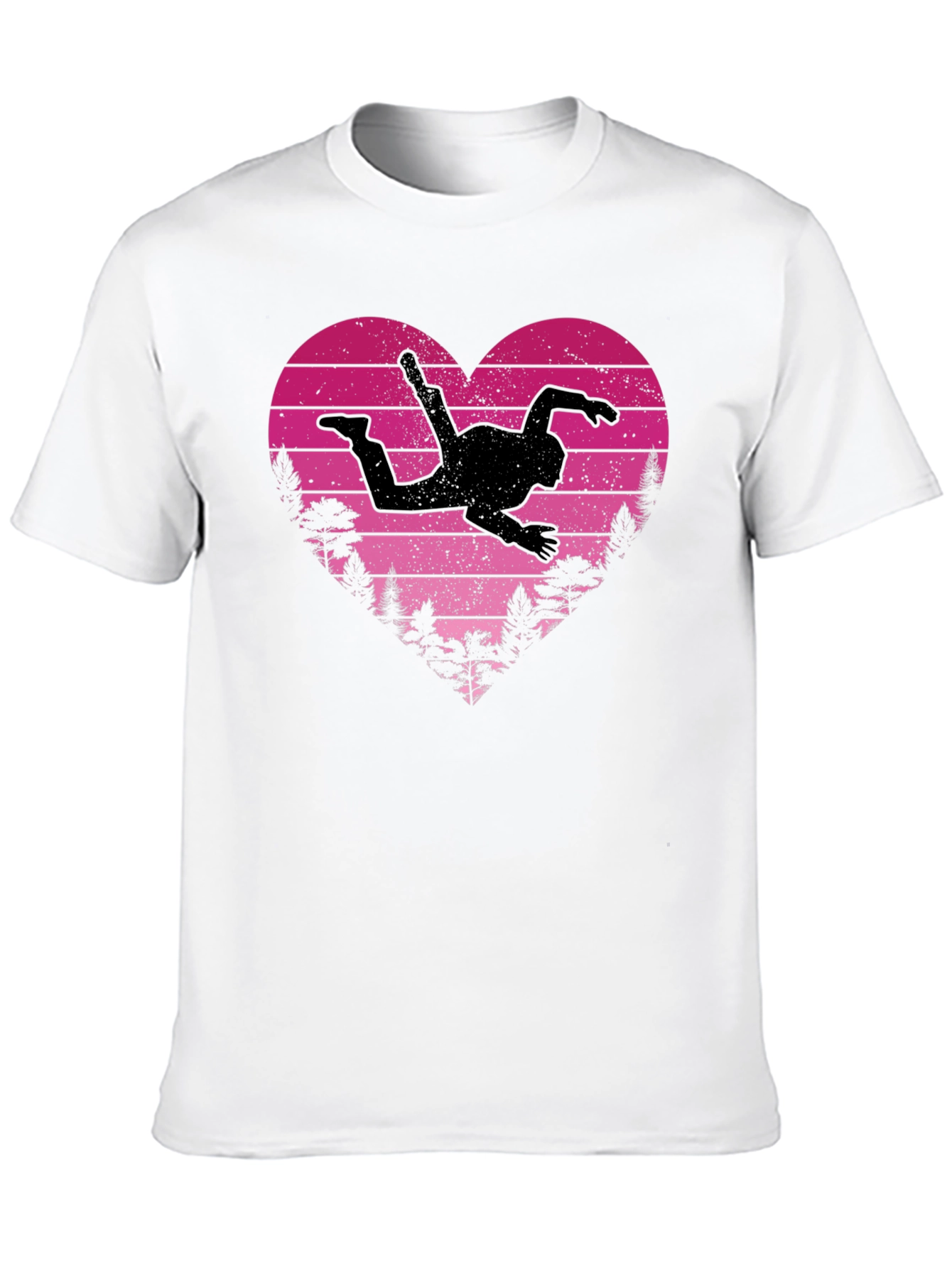 Skydiving Heart Graphic T-Shirt