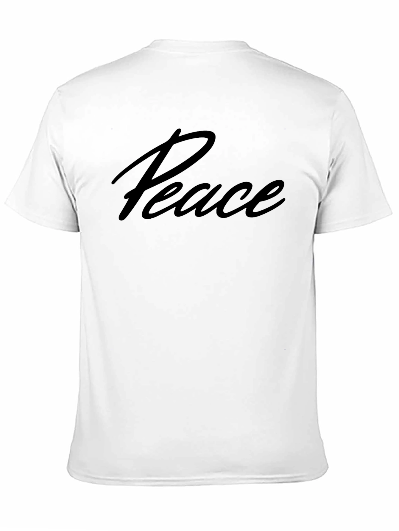 Peace Script Black T-Shirt - Relaxed Fit