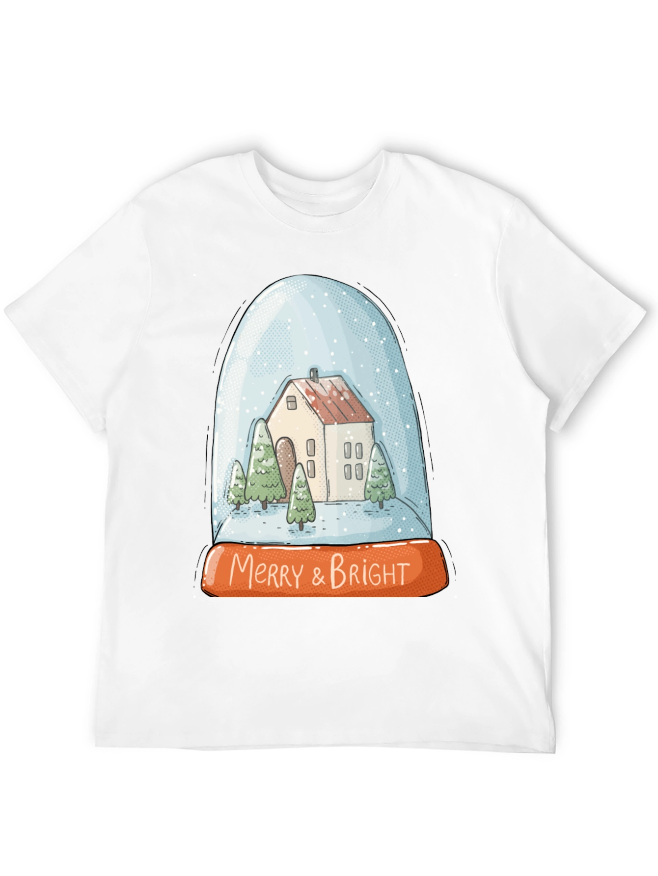 Merry & Bright Snow Globe Holiday T-Shirt