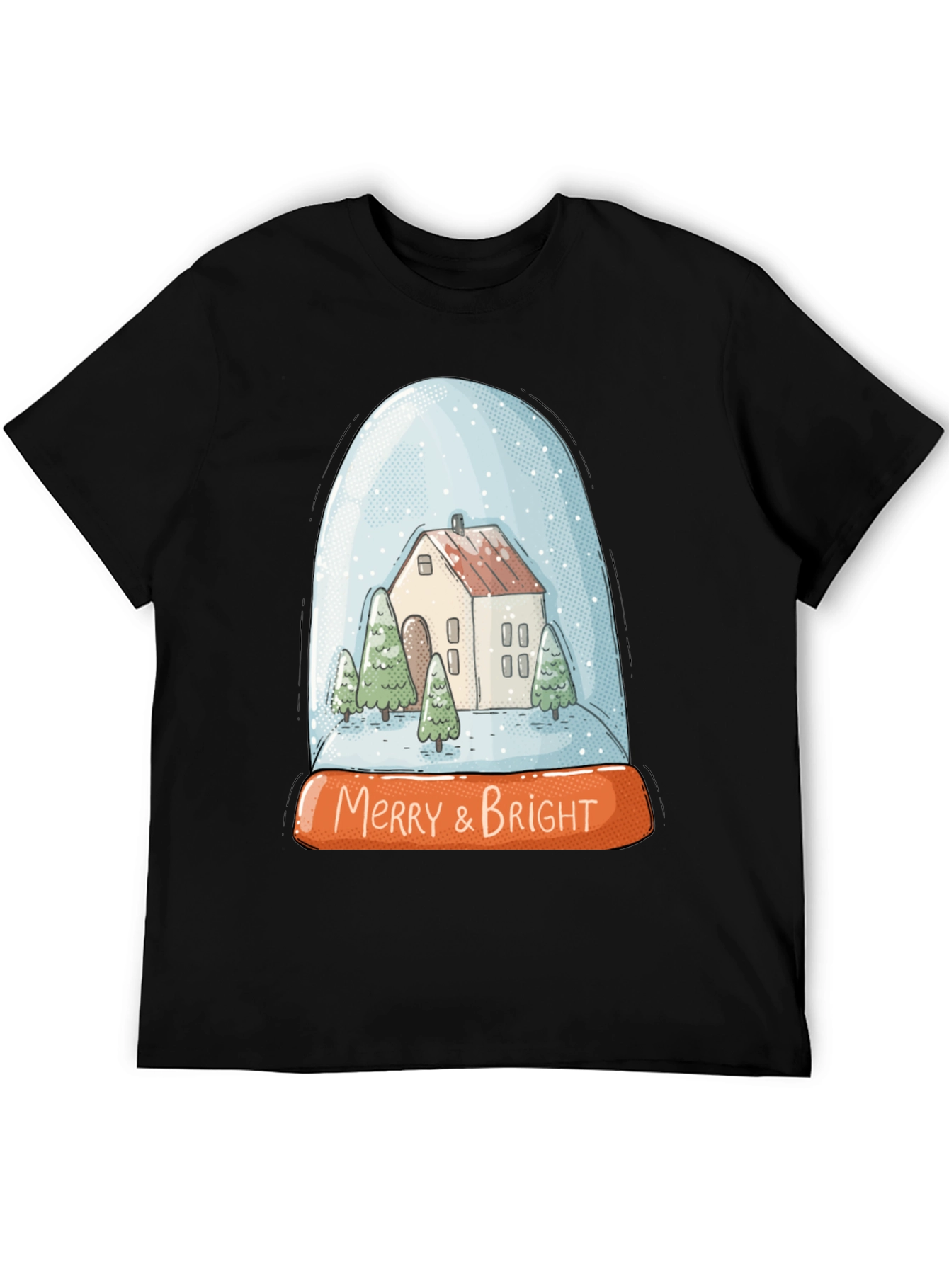 Merry & Bright Snow Globe Holiday T-Shirt