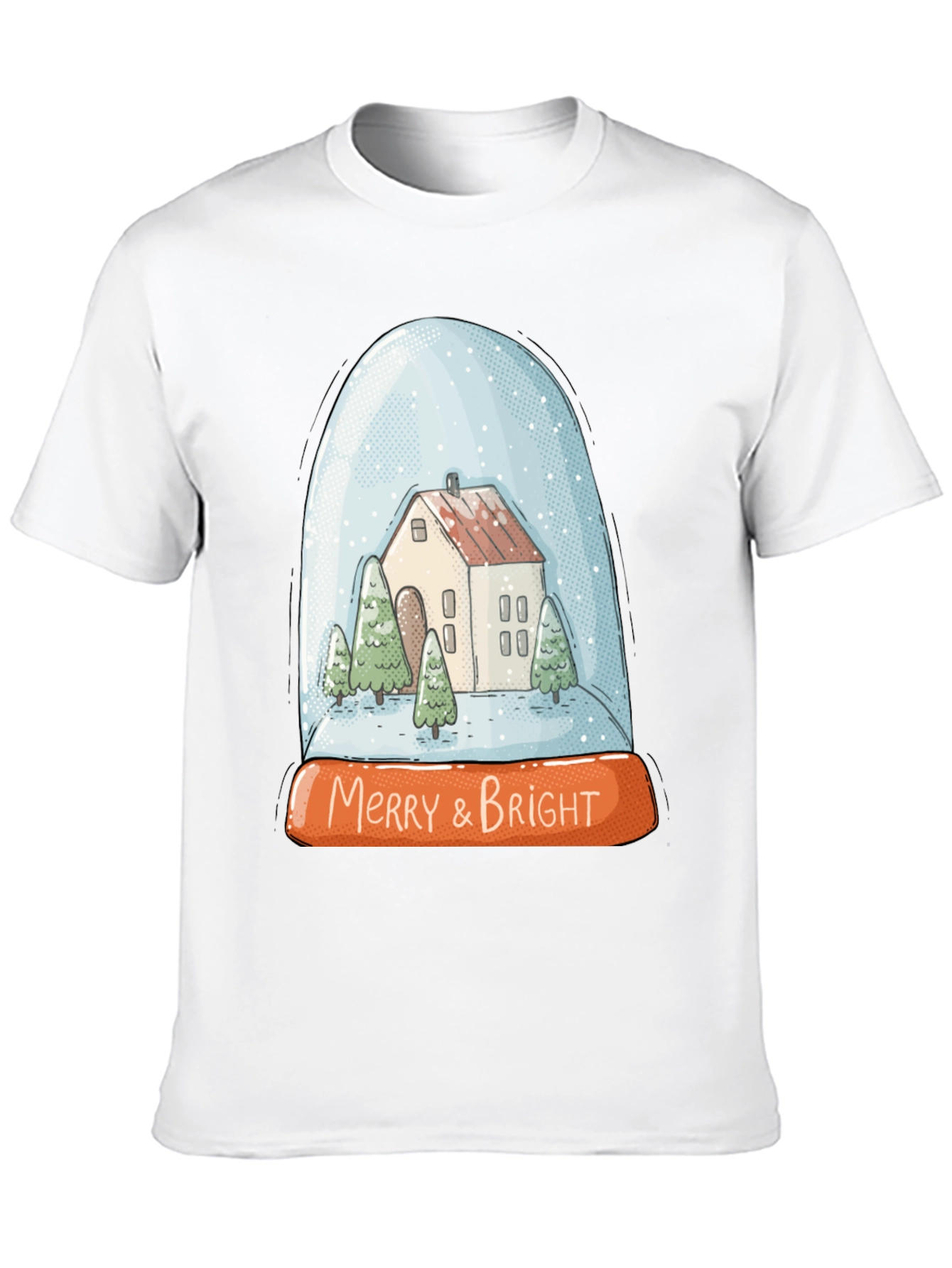 Merry & Bright Snow Globe Holiday T-Shirt
