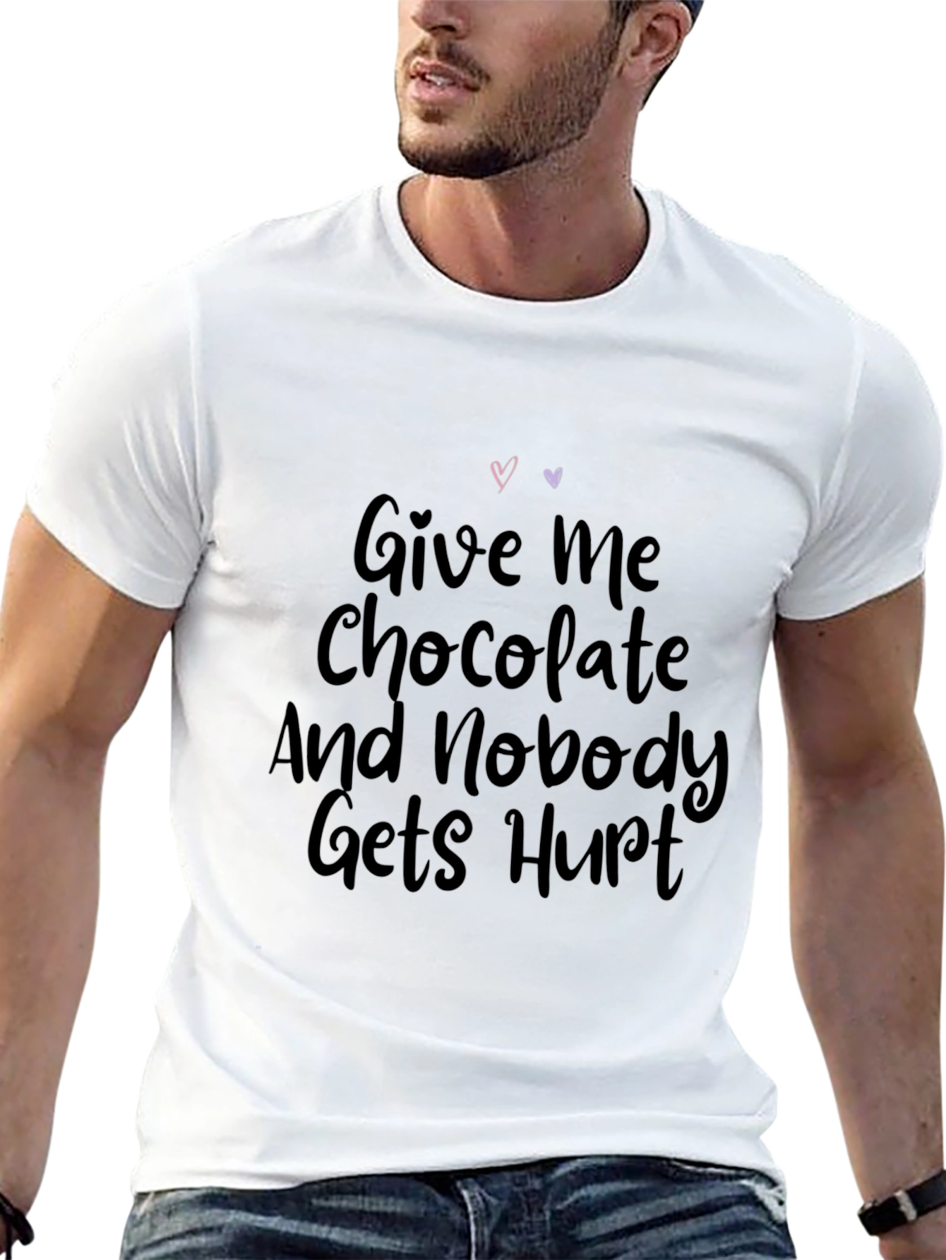 Give Me Chocolate T-Shirt Funny Slogan Tee