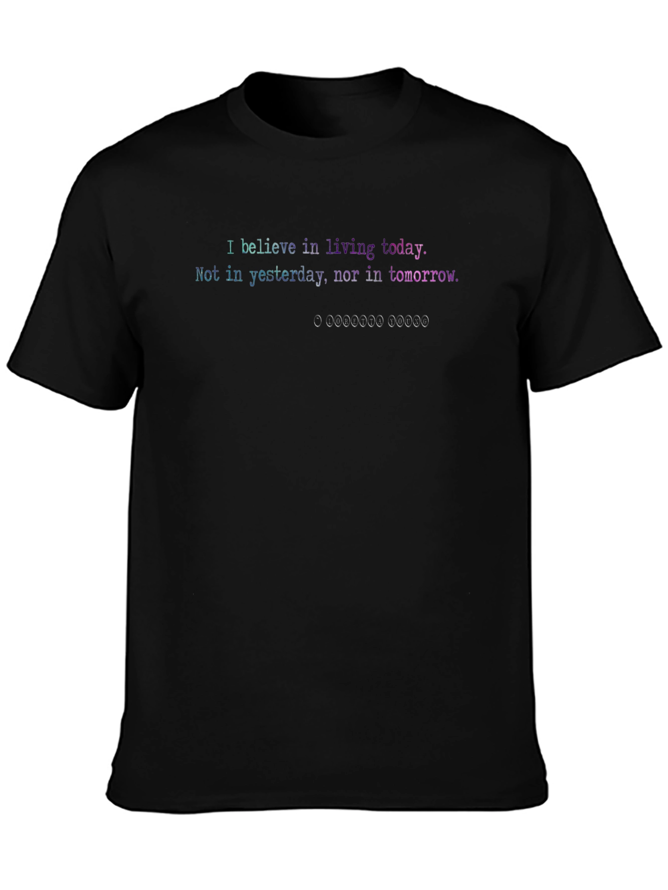 Live in the Moment Black T-Shirt - Inspirational Design