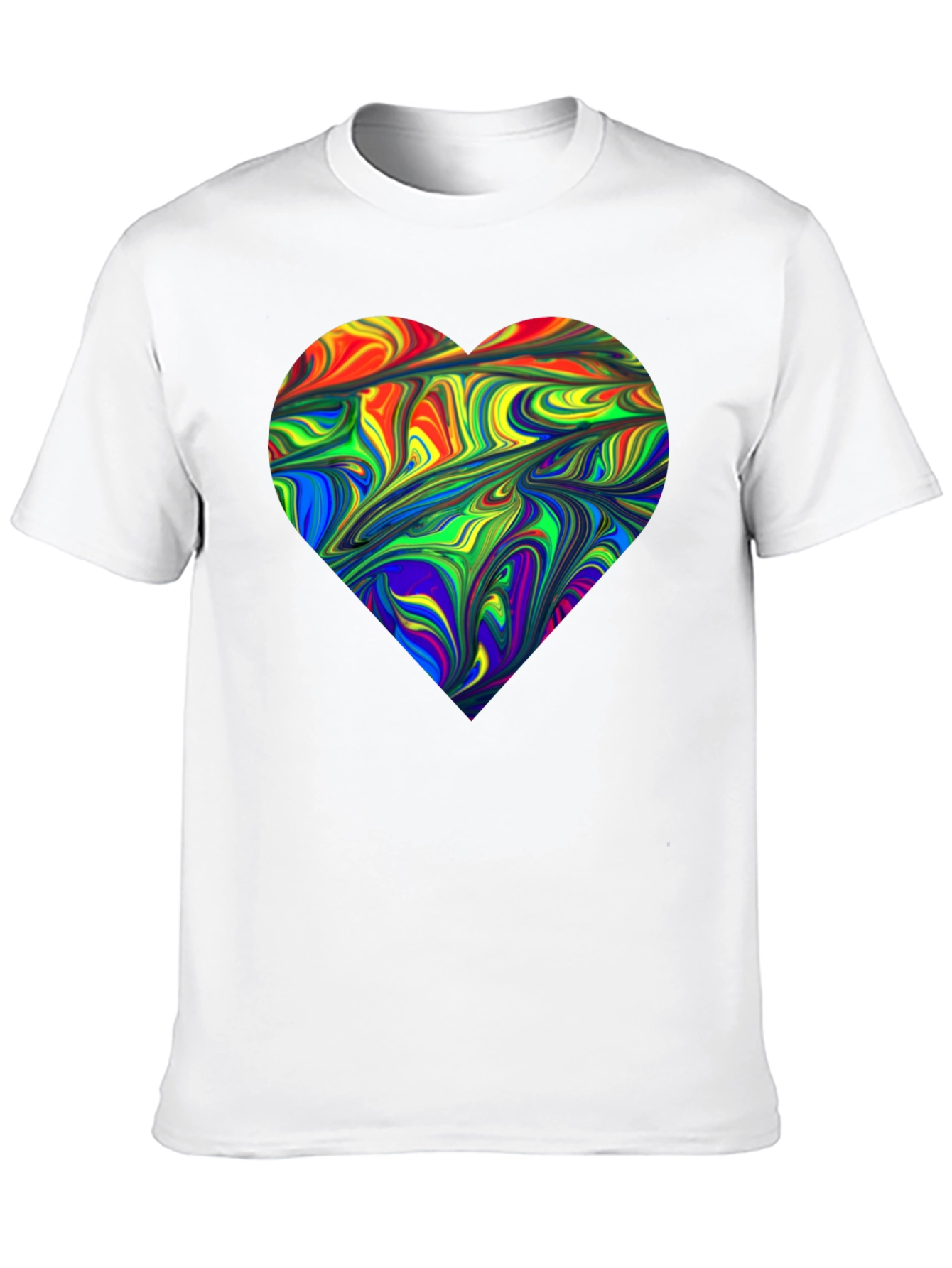 Rainbow Heart Swirl T-Shirt