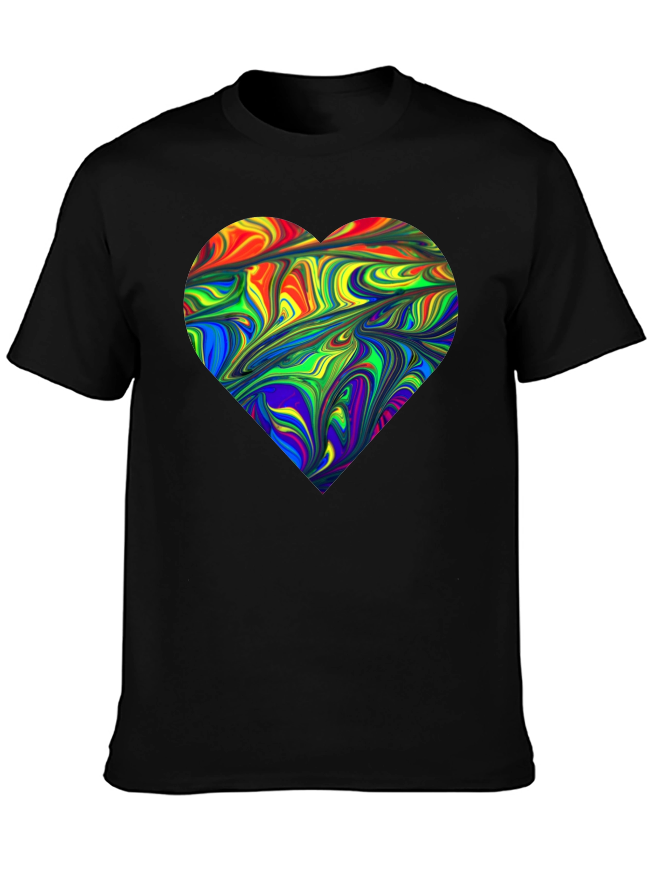 Rainbow Heart Swirl T-Shirt