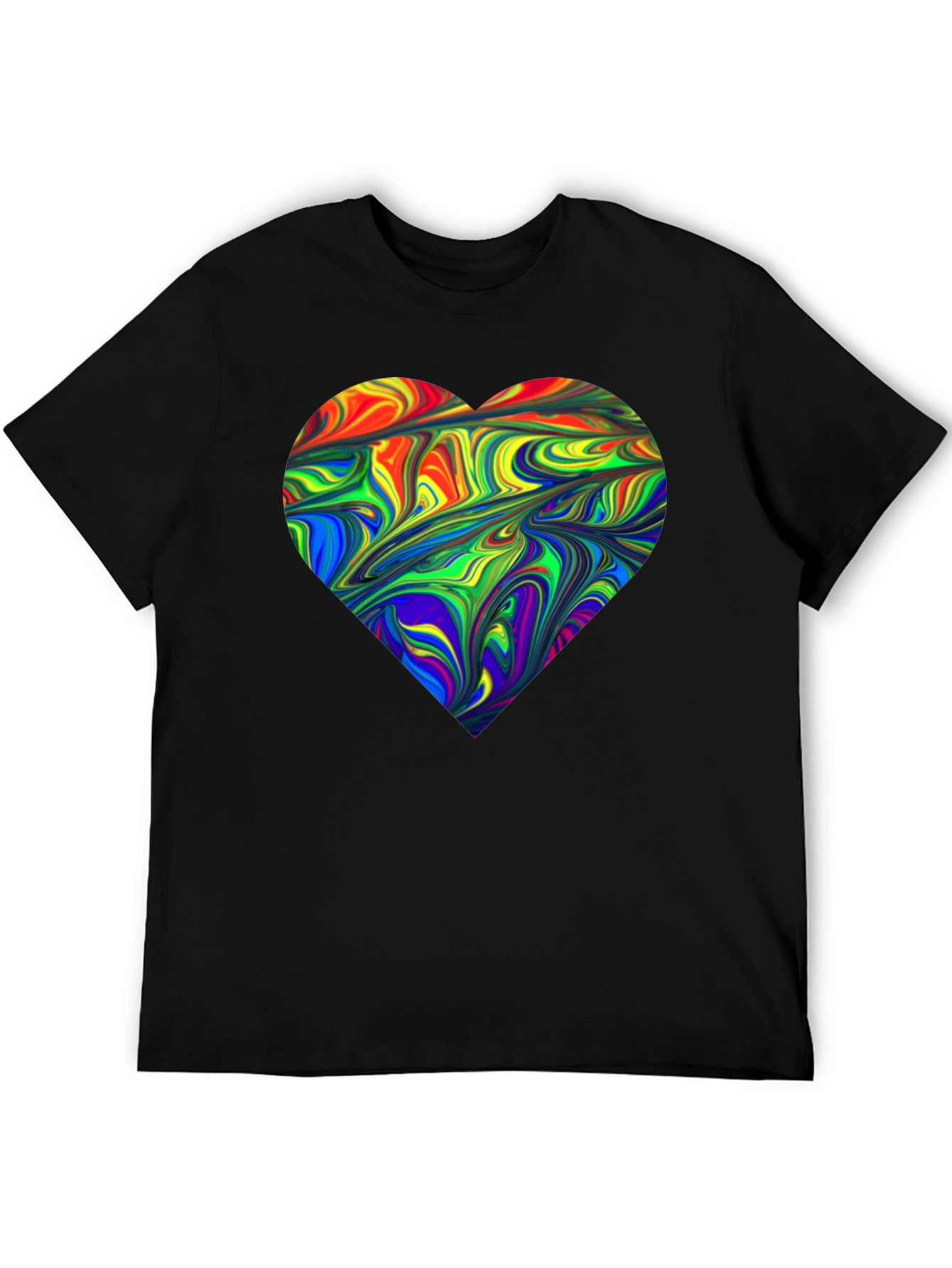 Rainbow Heart Swirl T-Shirt