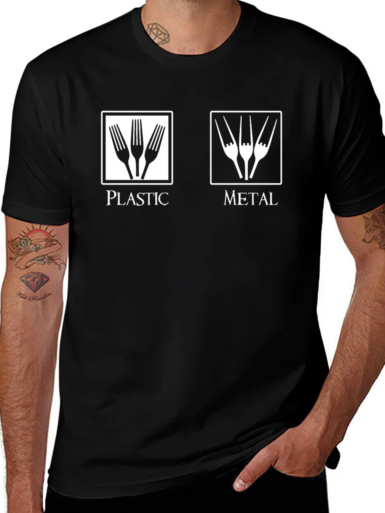 Plastic vs Metal Forks T-Shirt