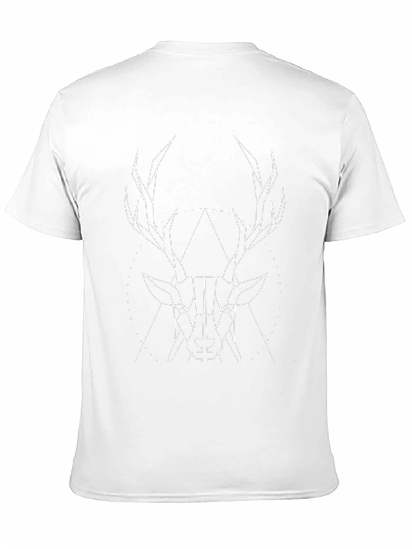 Geometric Deer Graphic Tee - Stylish Mens Black T-Shirt
