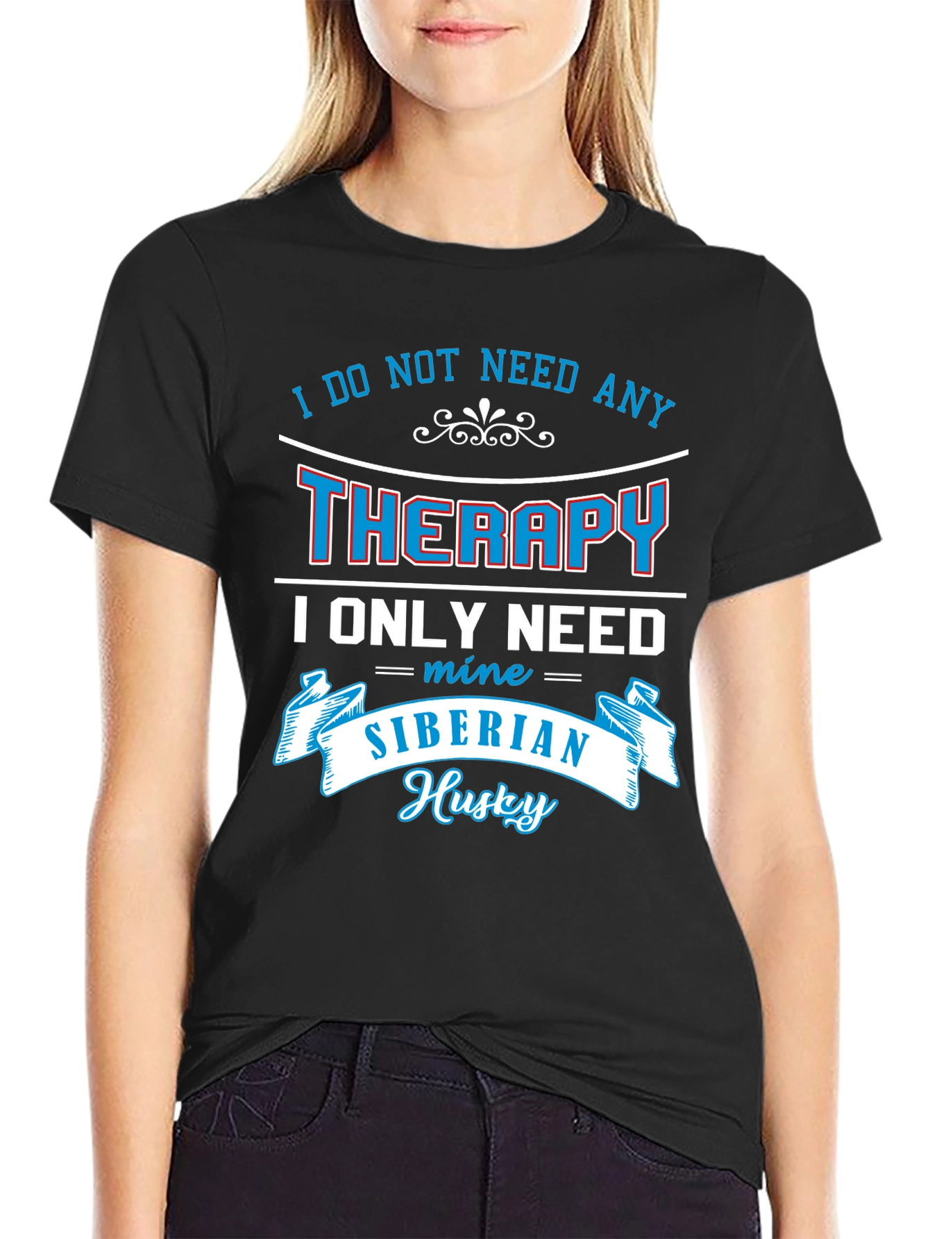 Siberian Husky Therapy T-Shirt