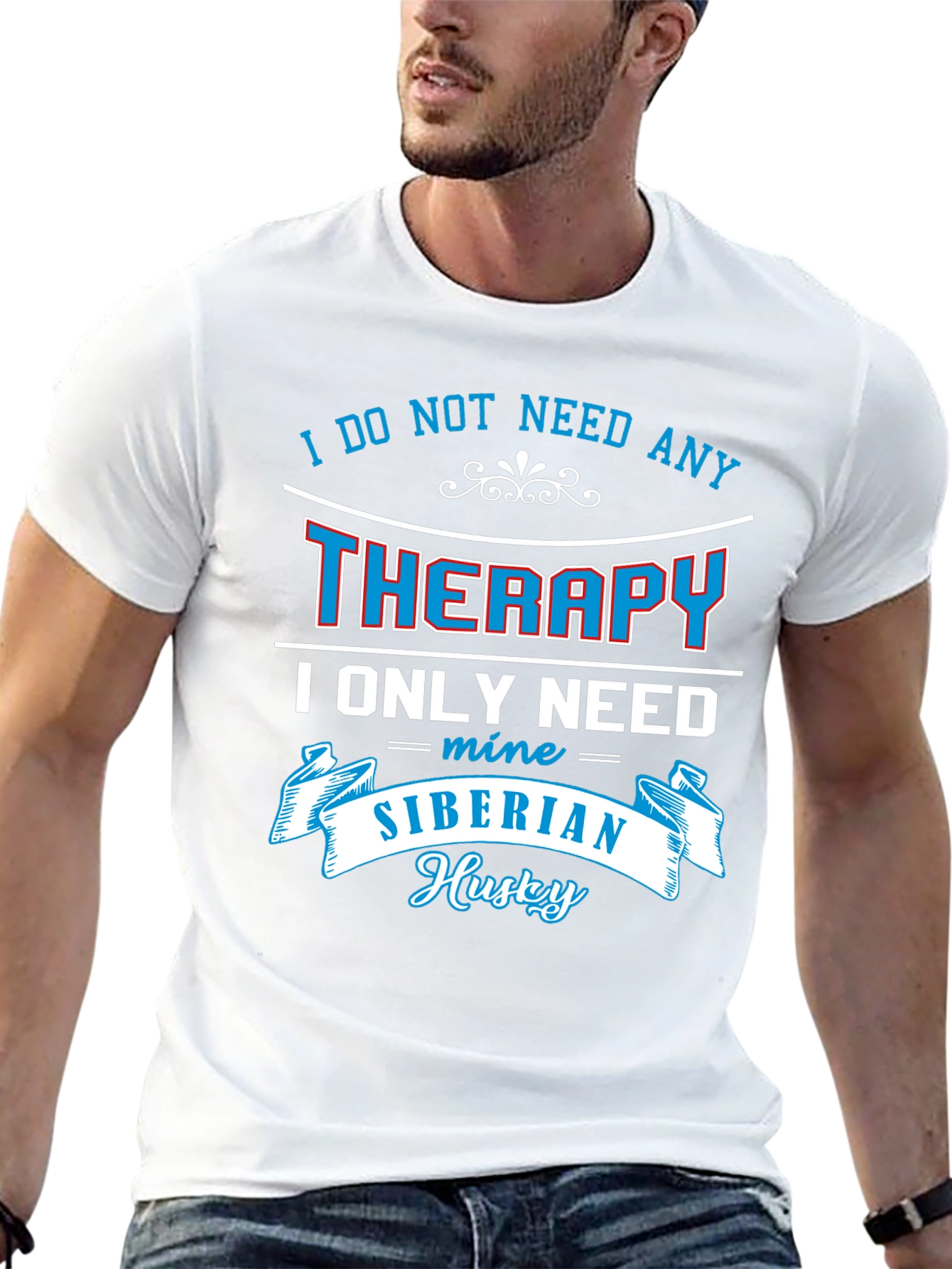 Siberian Husky Therapy T-Shirt