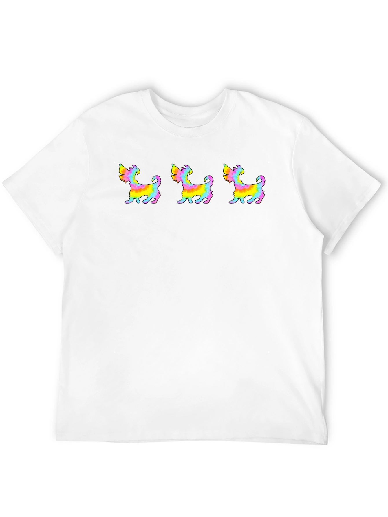 Rainbow Dog T-Shirt - Black Cotton Blend
