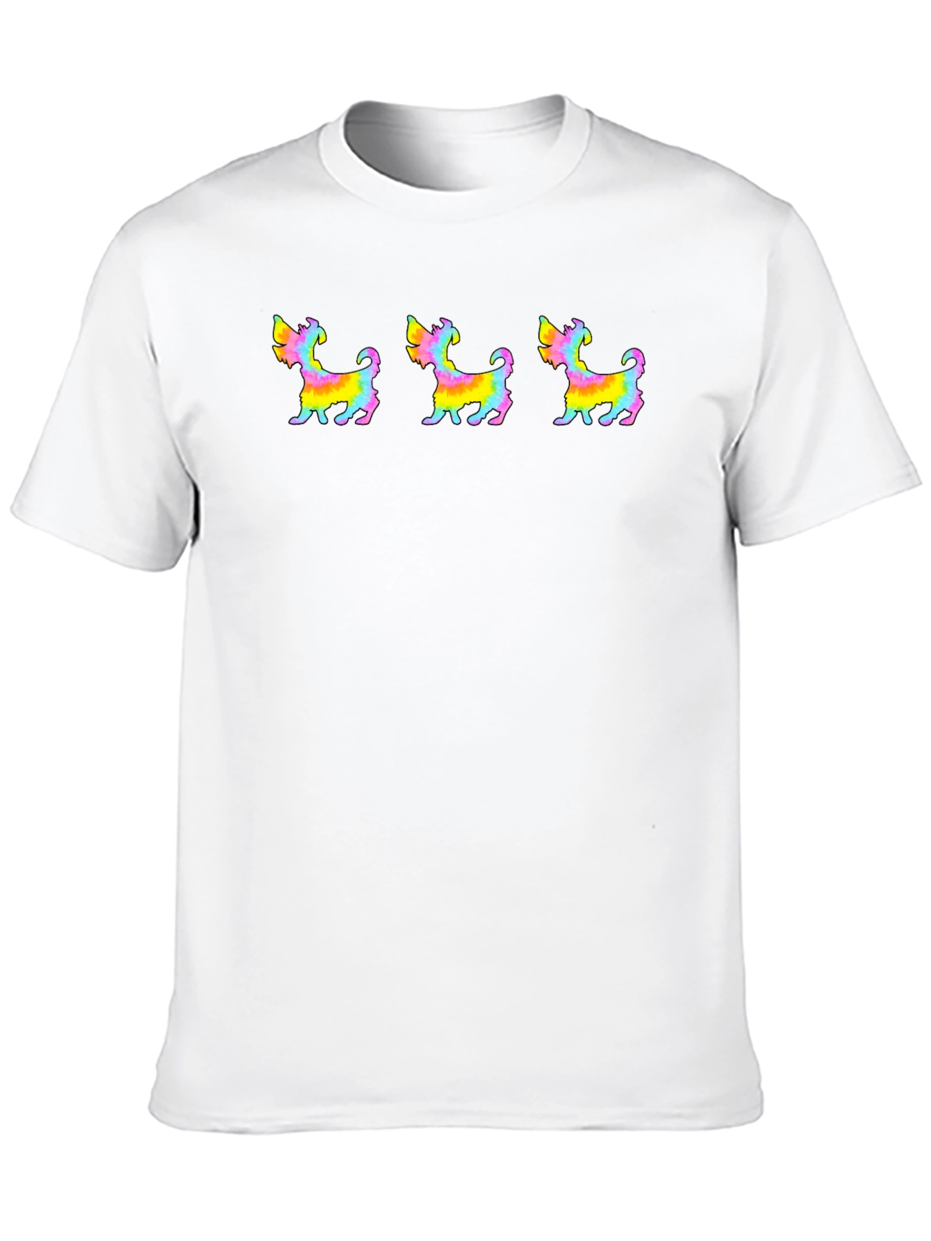 Rainbow Dog T-Shirt - Black Cotton Blend