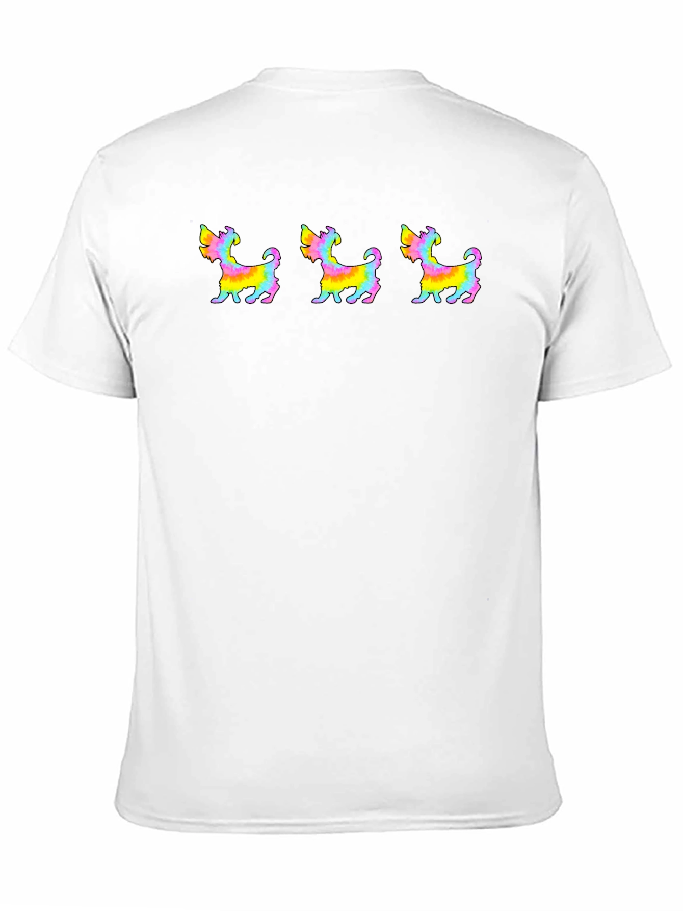 Rainbow Dog T-Shirt - Black Cotton Blend