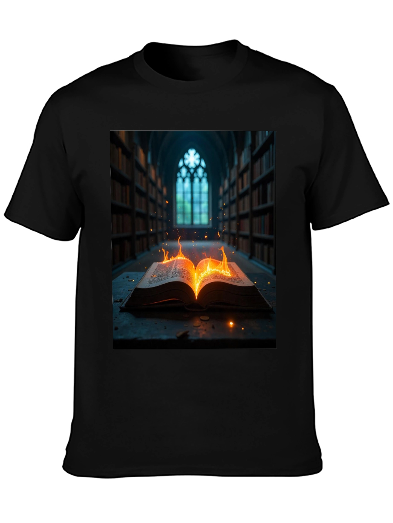 Mystical Burning Book Graphic Tee