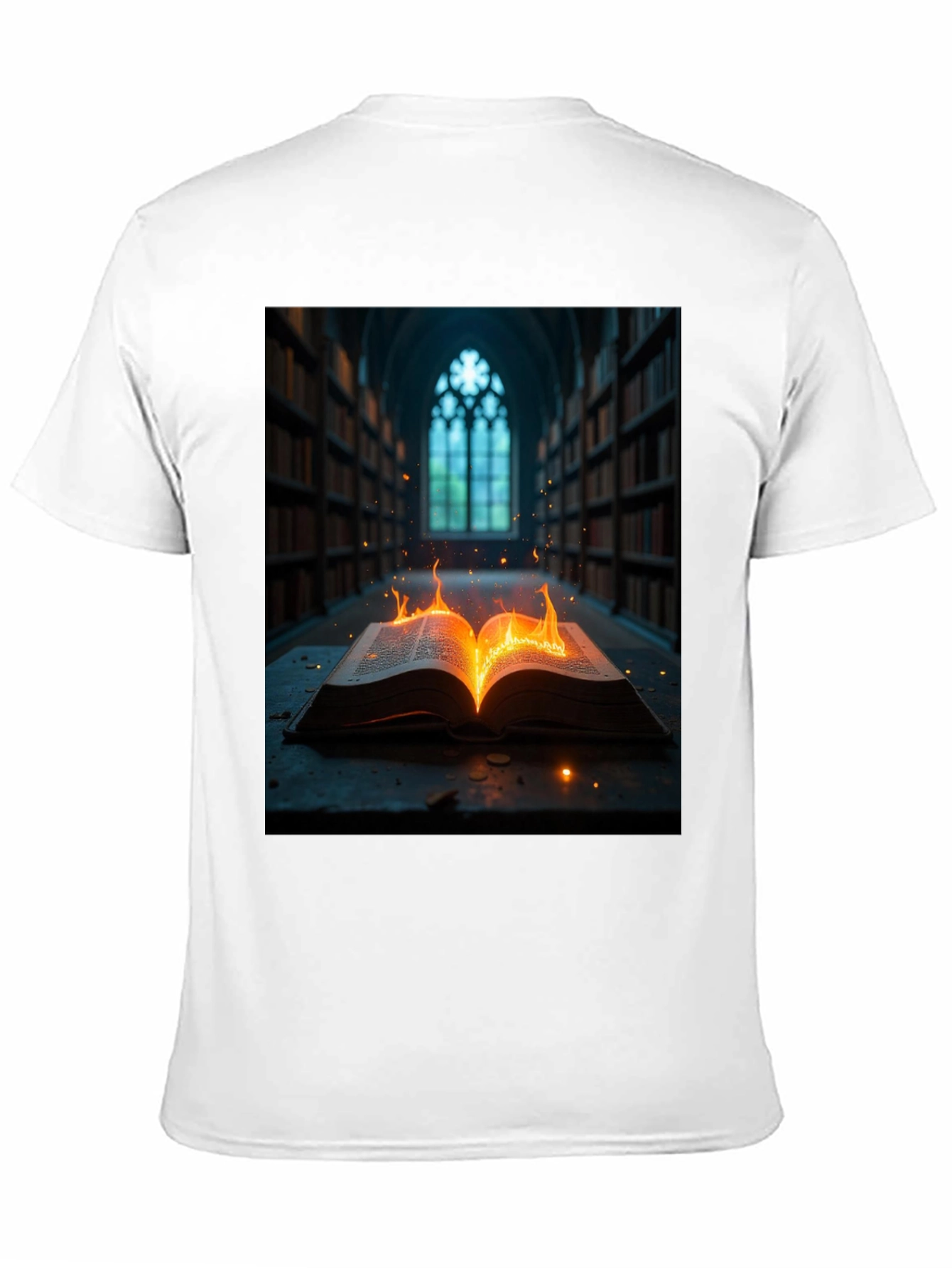 Mystical Burning Book Graphic Tee