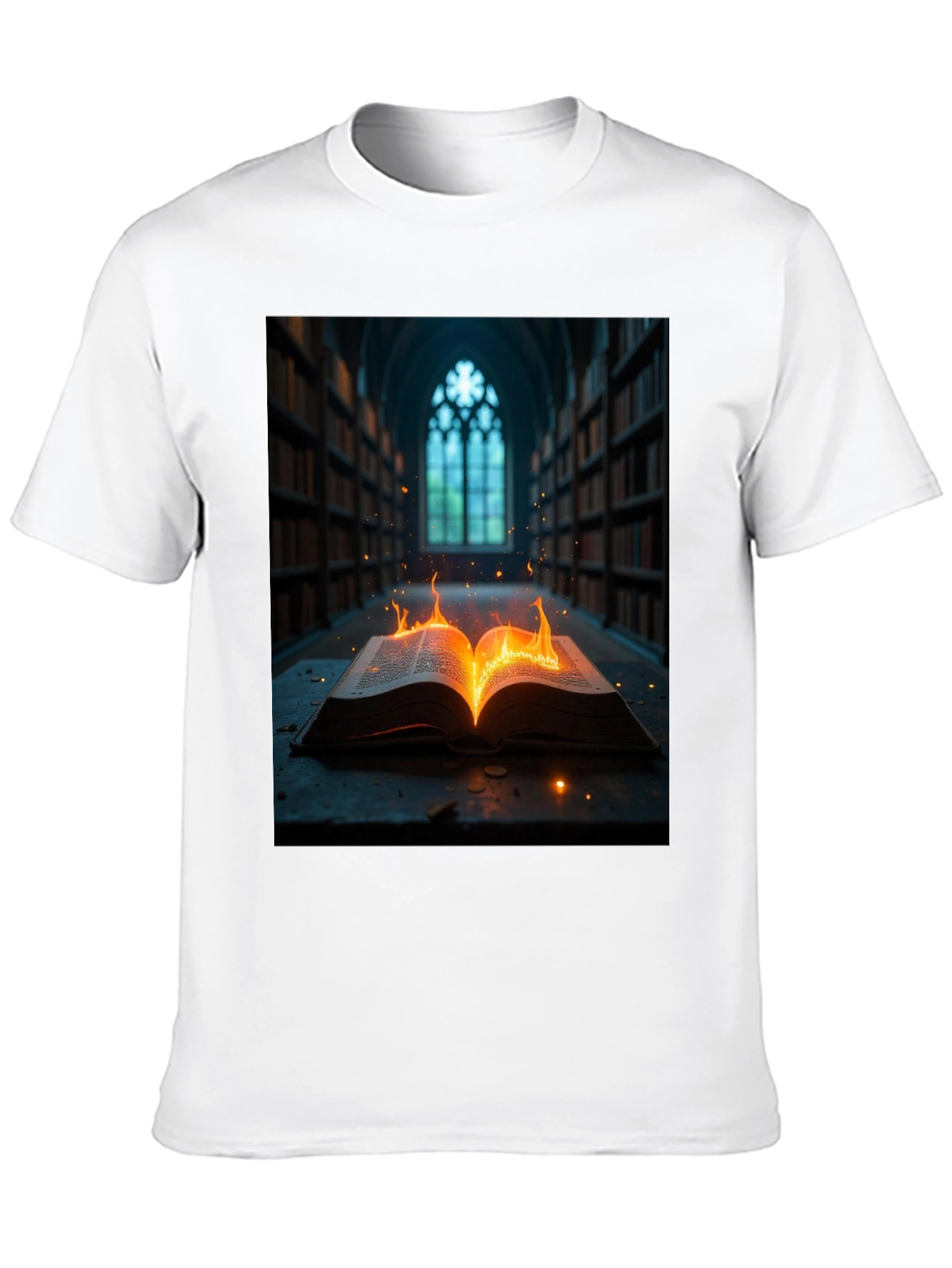 Mystical Burning Book Graphic Tee