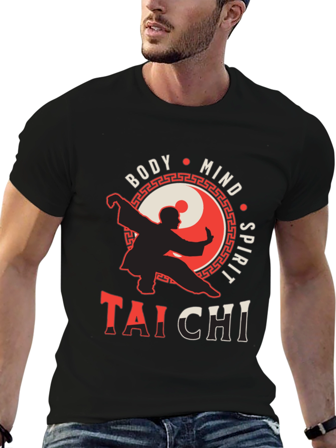 Tai Chi Body Mind Spirit Graphic T-Shirt