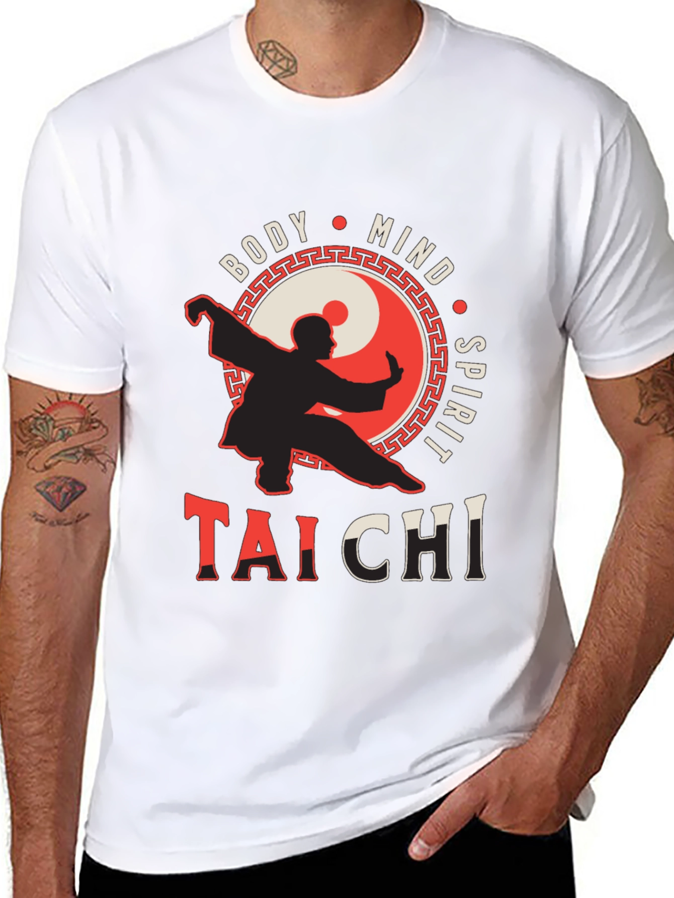 Tai Chi Body Mind Spirit Graphic T-Shirt