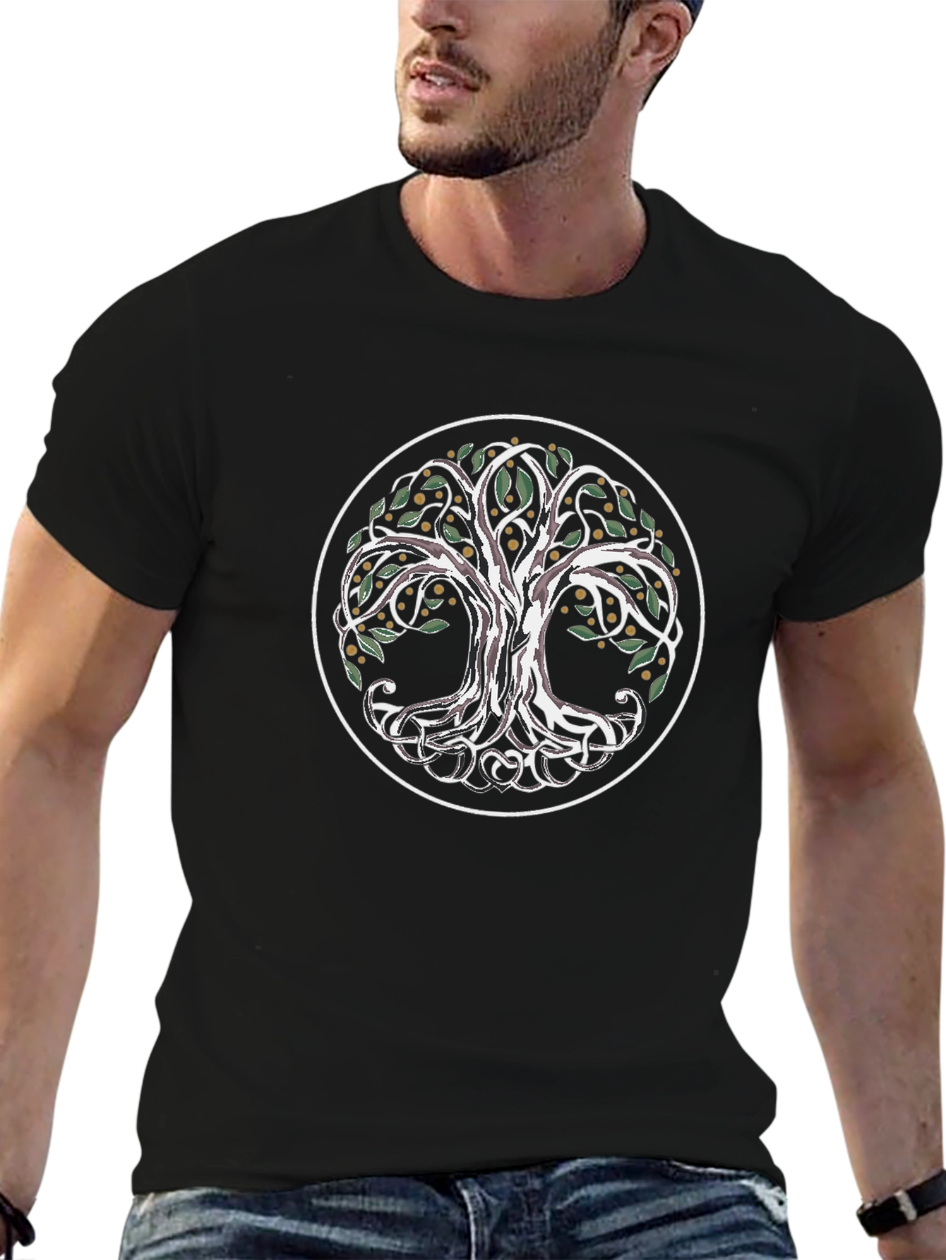 Tree of Life Graphic T-Shirt - Celtic Knot Design