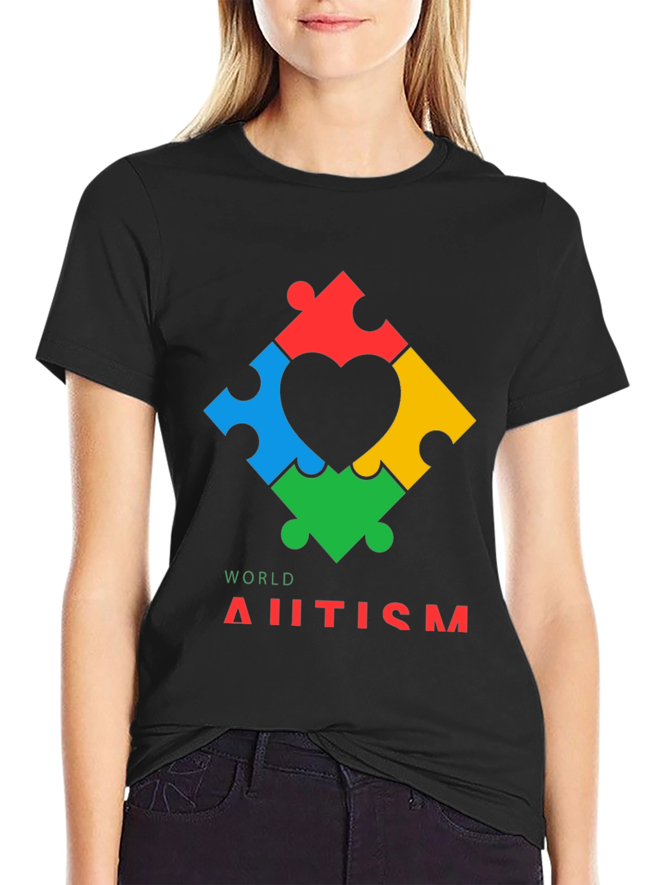World Autism Awareness Puzzle Heart T-Shirt