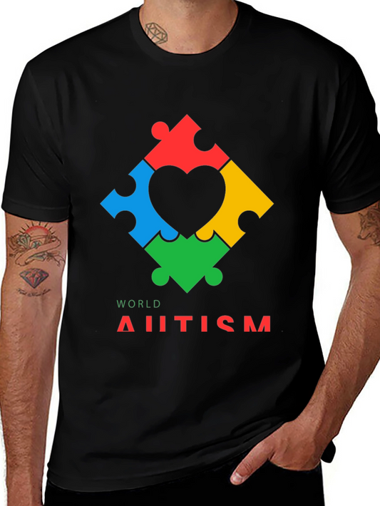 World Autism Awareness Puzzle Heart T-Shirt