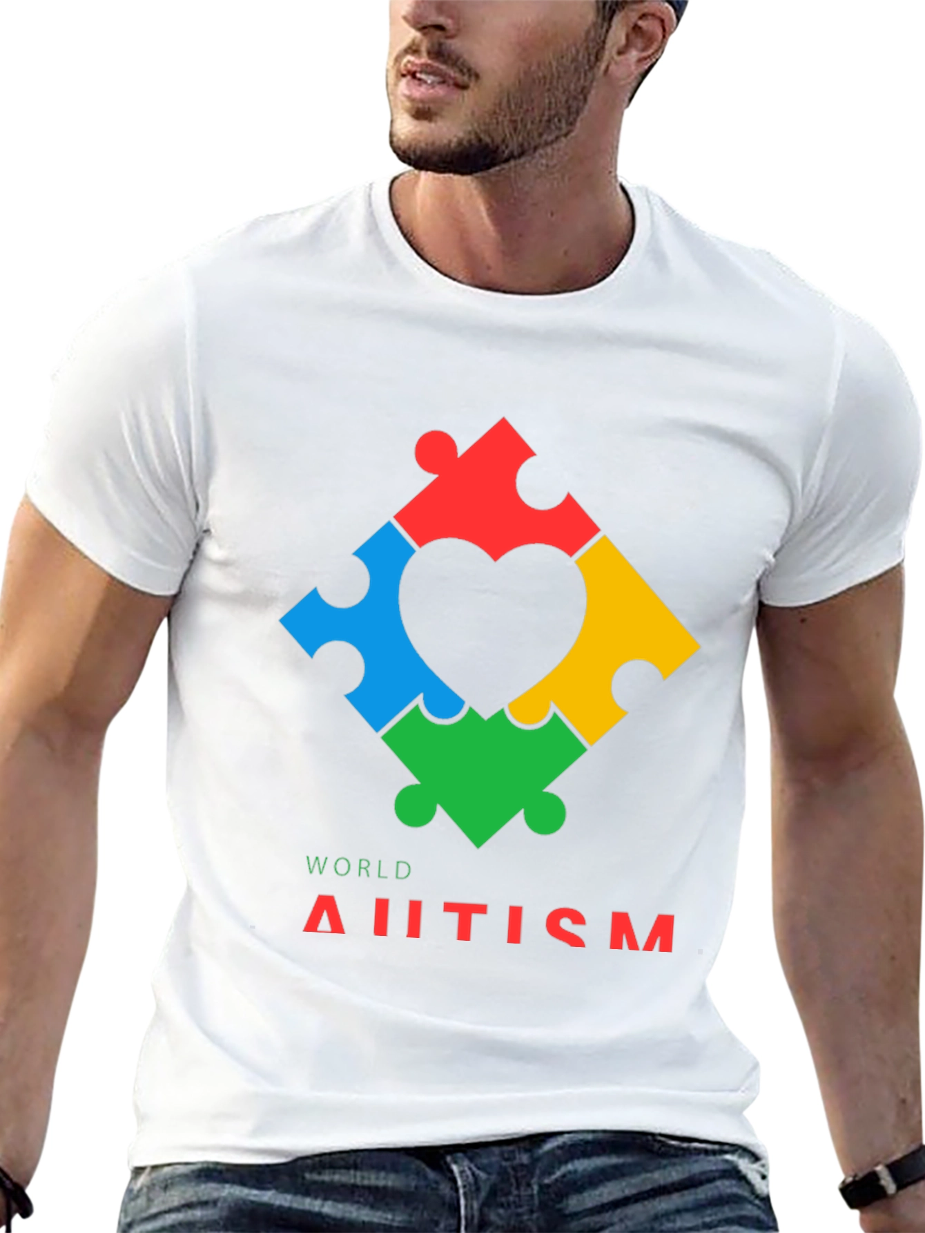 World Autism Awareness Puzzle Heart T-Shirt