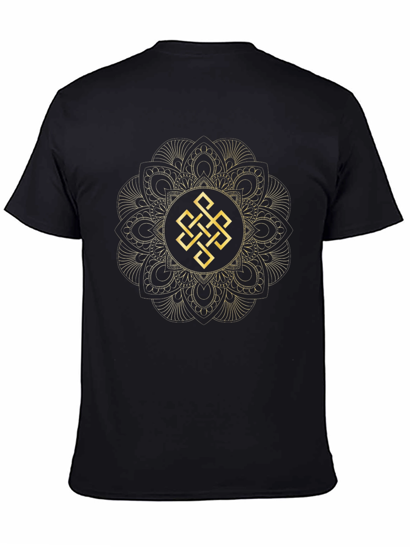 Endless Knot Mandala Black T-Shirt